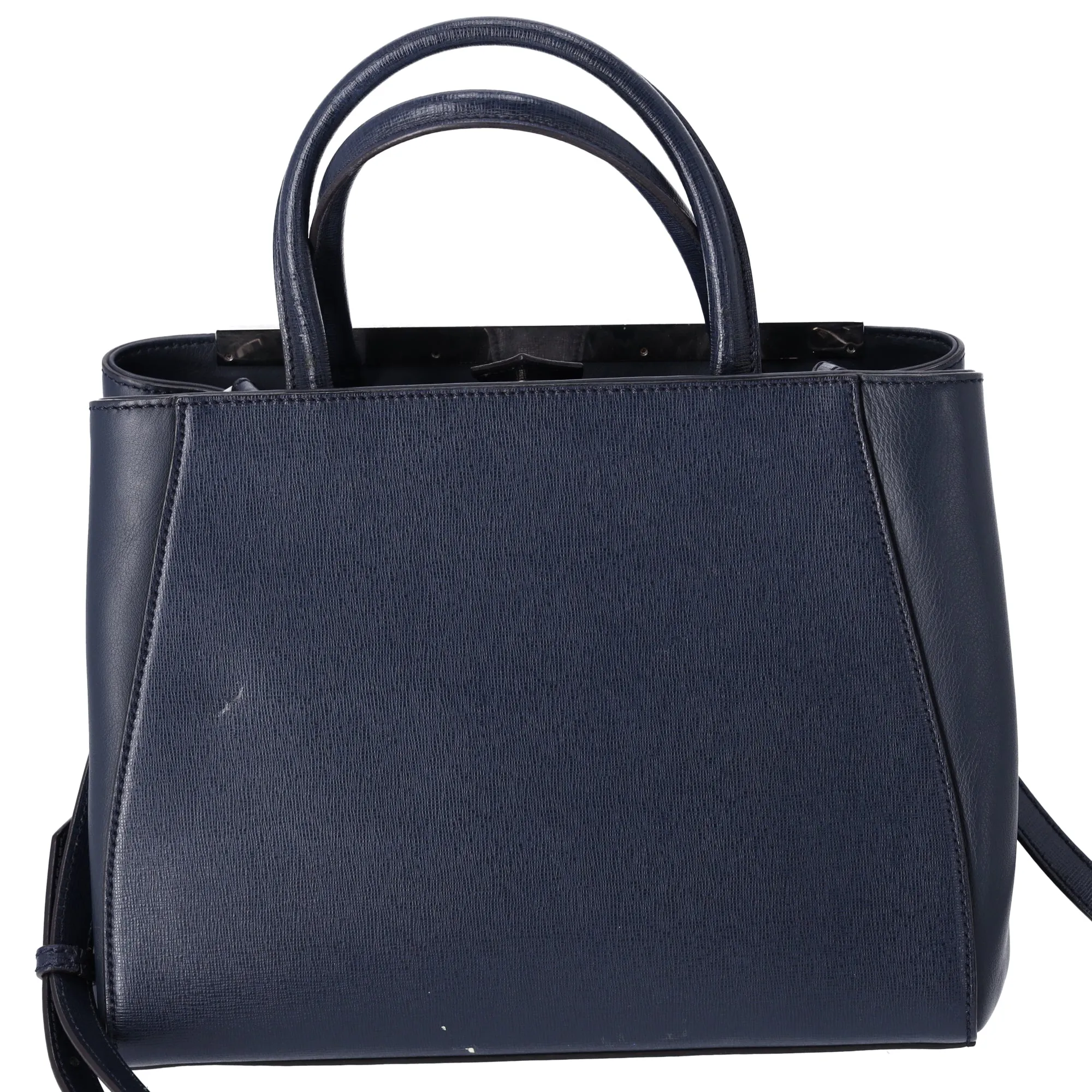 FENDI Petit 2 Jours Tote Bag 8BH253 Dark Navy Leather sold by Gaby's Bags product image thumbnail 3