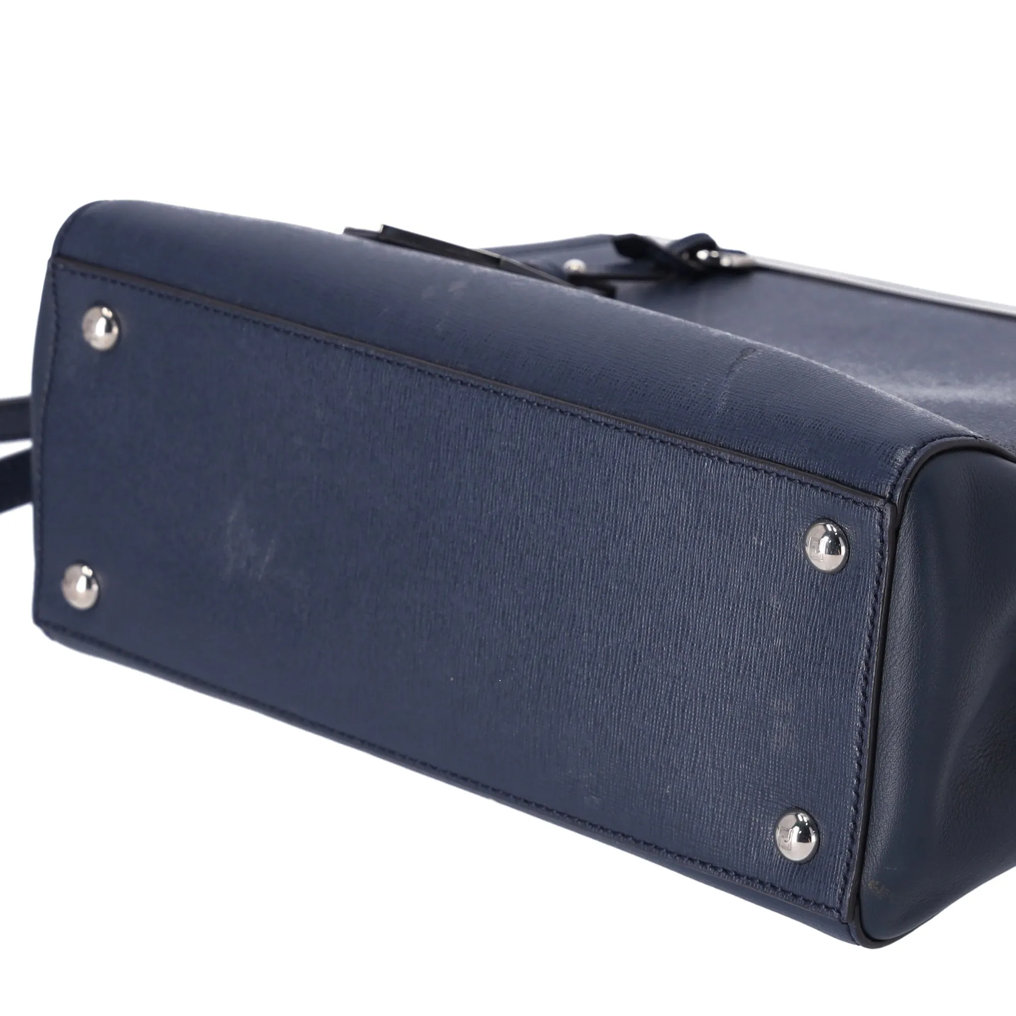 FENDI Petit 2 Jours Tote Bag 8BH253 Dark Navy Leather sold by Gaby's Bags product image thumbnail 4