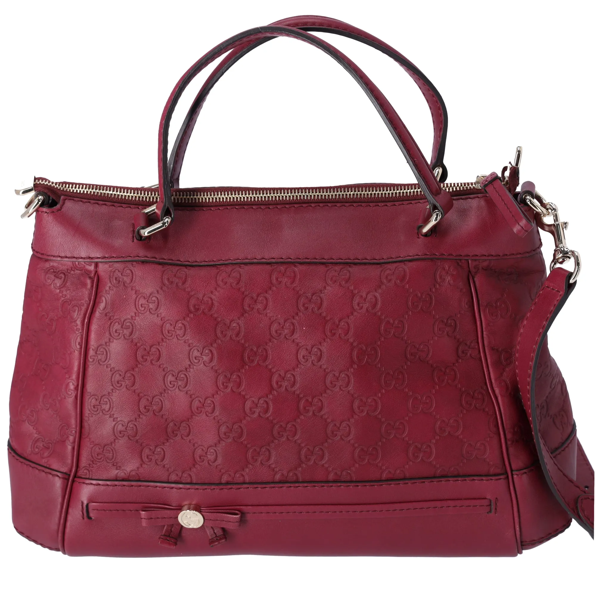 GUCCI Mayfair Guccissima GG Handbag 269894 Bordeaux Leather sold by Gaby's Bags