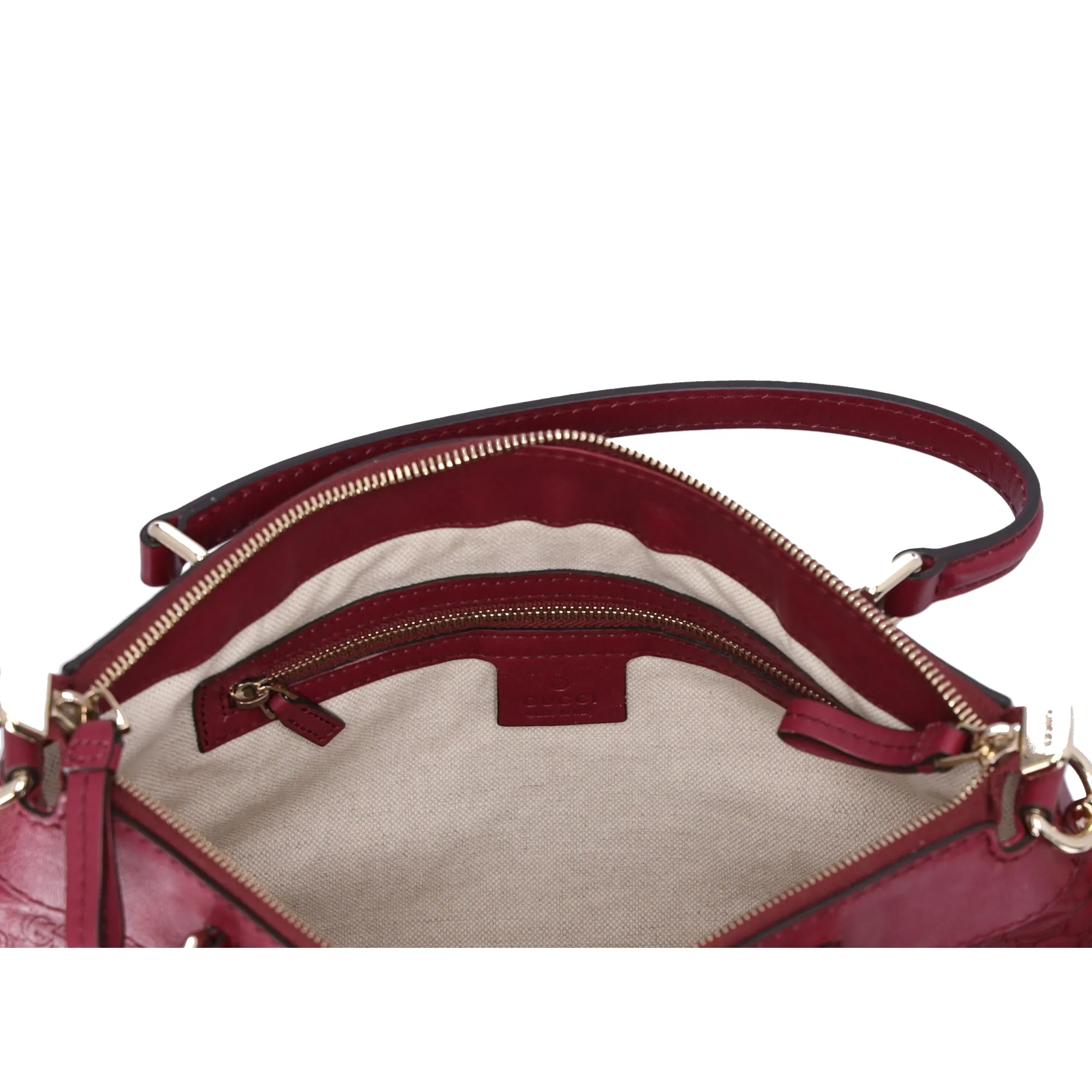 GUCCI Mayfair Guccissima GG Handbag 269894 Bordeaux Leather sold by Gaby's Bags product image thumbnail 5
