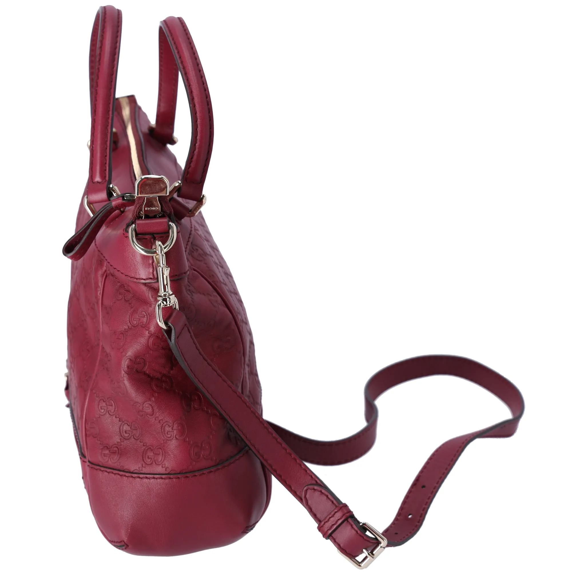 GUCCI Mayfair Guccissima GG Handbag 269894 Bordeaux Leather sold by Gaby's Bags product image thumbnail 2