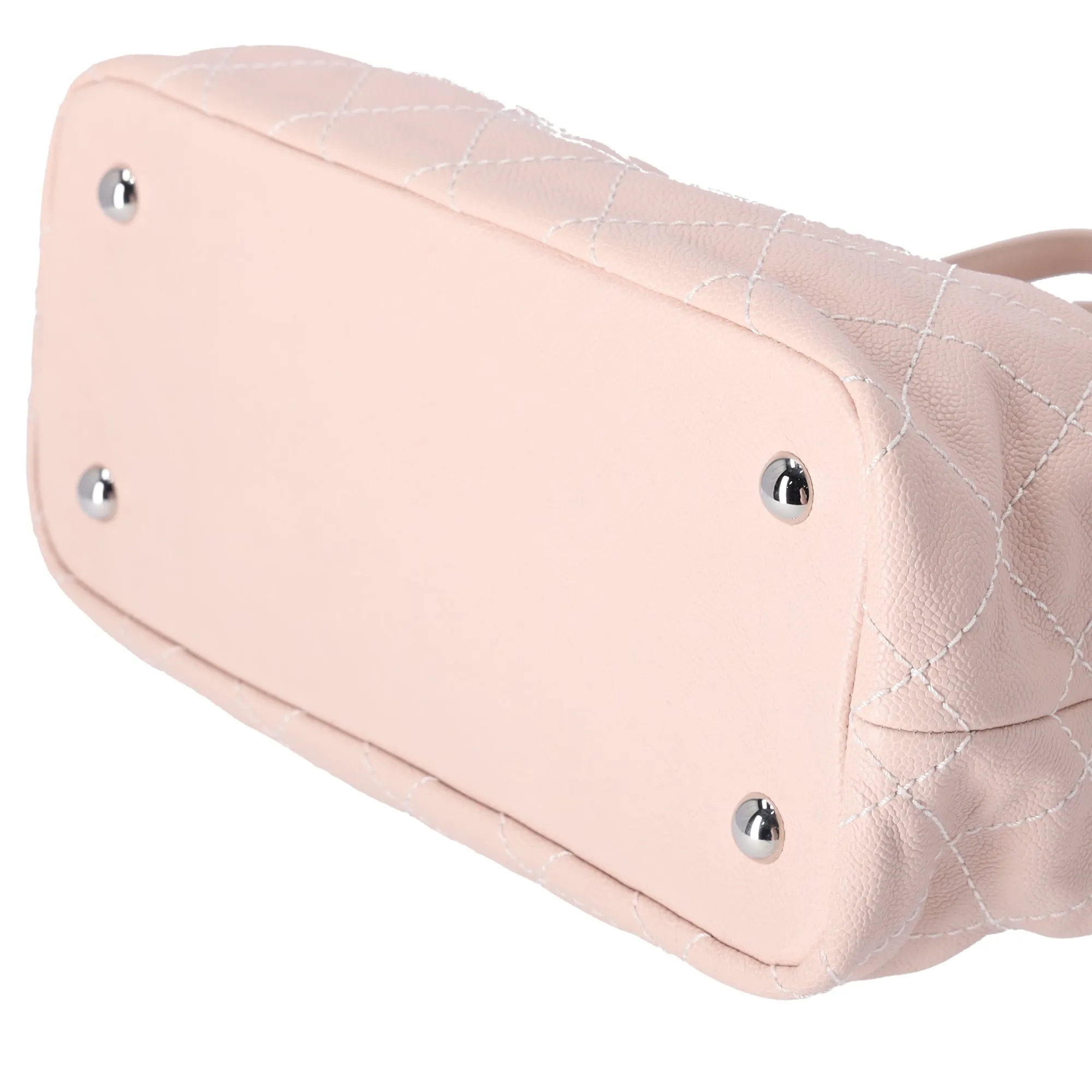 Chanel Small Daily Shopping Tote Caviar Grained Calfskin Quilted Beige sold by Gaby's Bags product image thumbnail 4