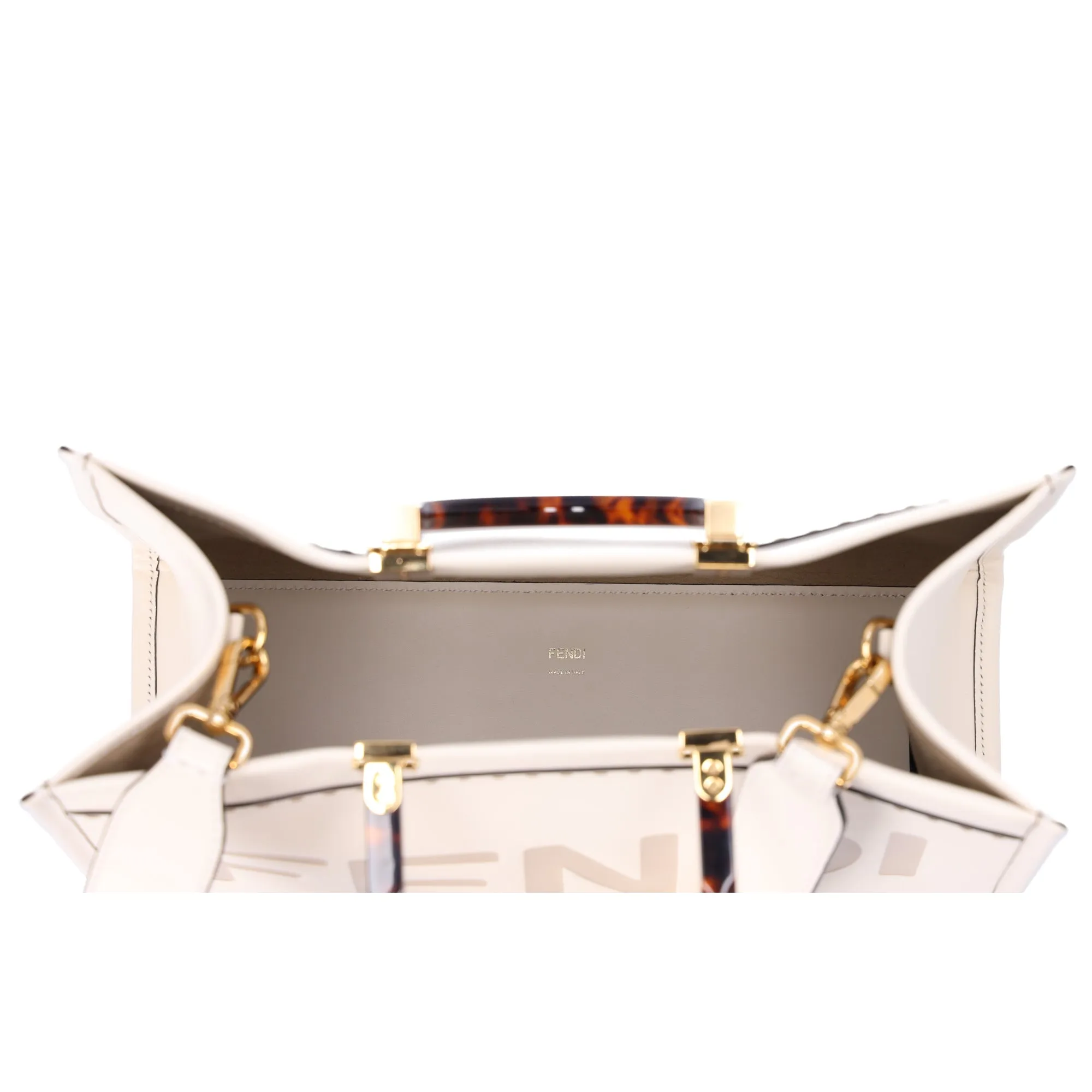 FENDI Sunshine Medium Tote Bag 8BH386-ABVL Cream Leather sold by Gaby's Bags product image thumbnail 5