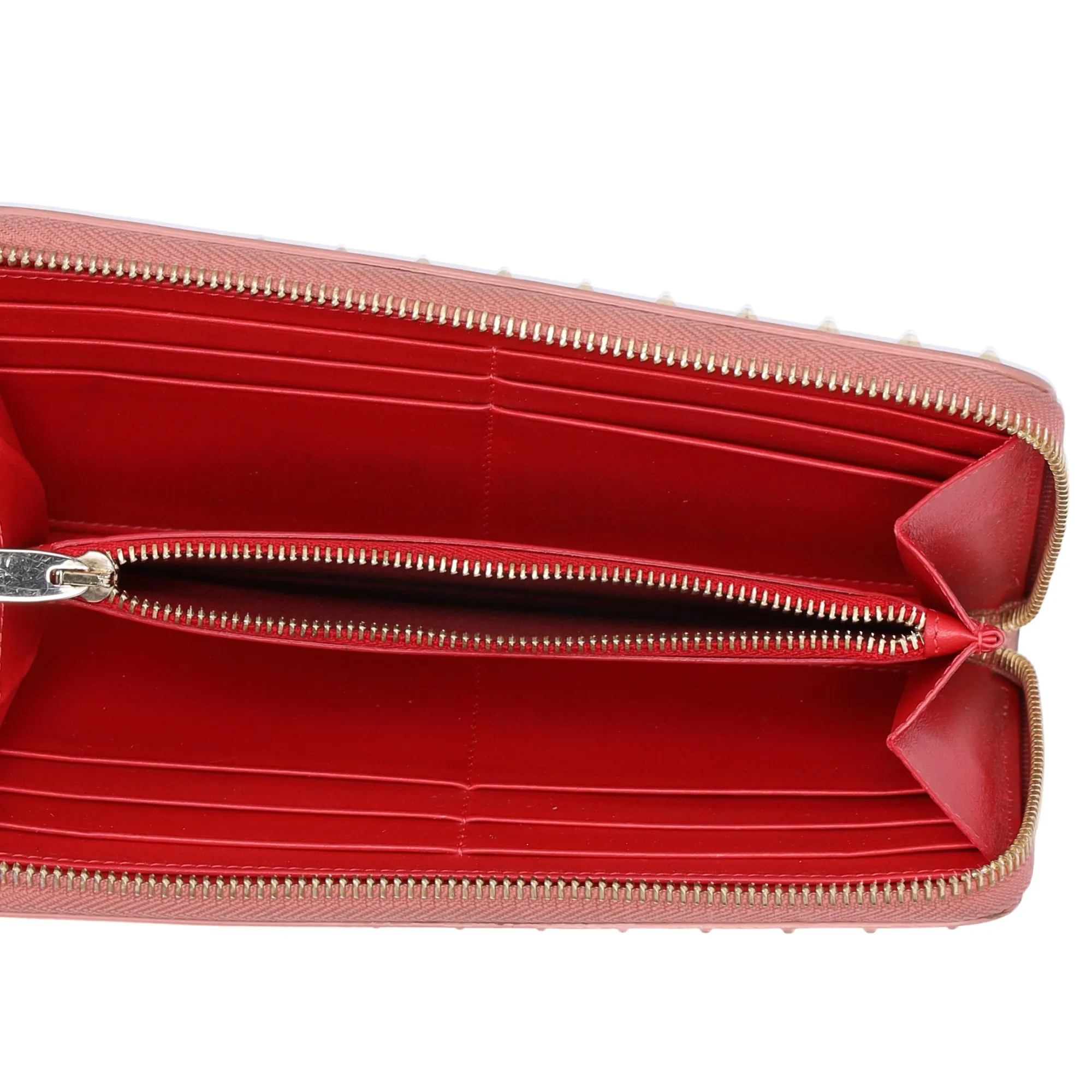 Christian Louboutin Panettone Long Wallet Light Pink Gold Studded Leather sold by Gaby's Bags product image thumbnail 4