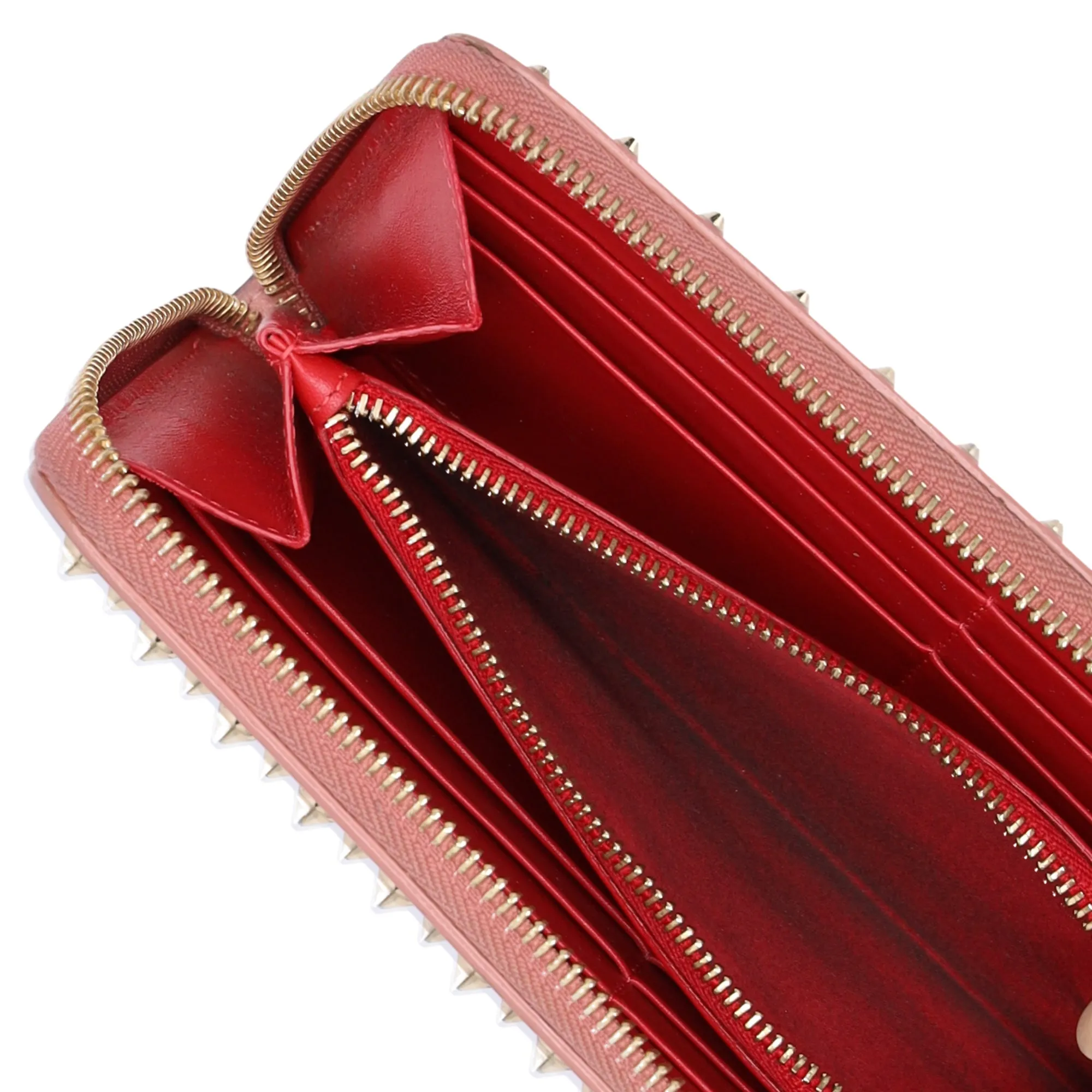 Christian Louboutin Panettone Long Wallet Light Pink Gold Studded Leather sold by Gaby's Bags product image thumbnail 5