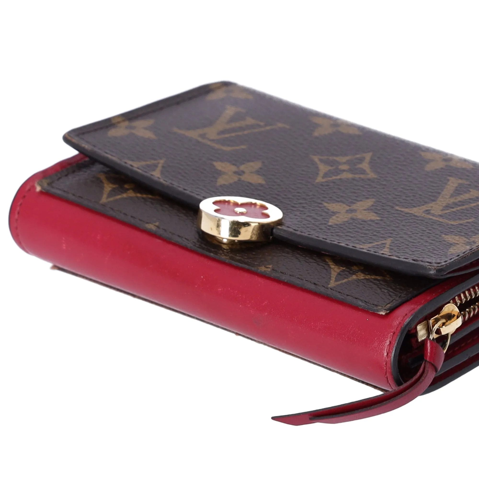 Louis Vuitton Flore Compact Monogram Bifold Wallet M64588 Fuchsia Pink sold by Gaby's Bags product image thumbnail 3