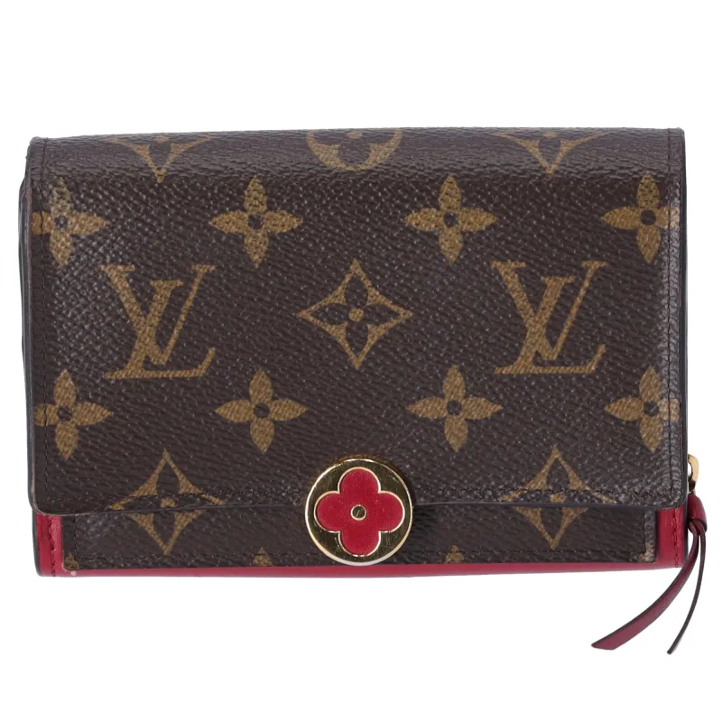 Louis Vuitton Flore Compact Monogram Bifold Wallet M64588 Fuchsia Pink sold by Gaby's Bags