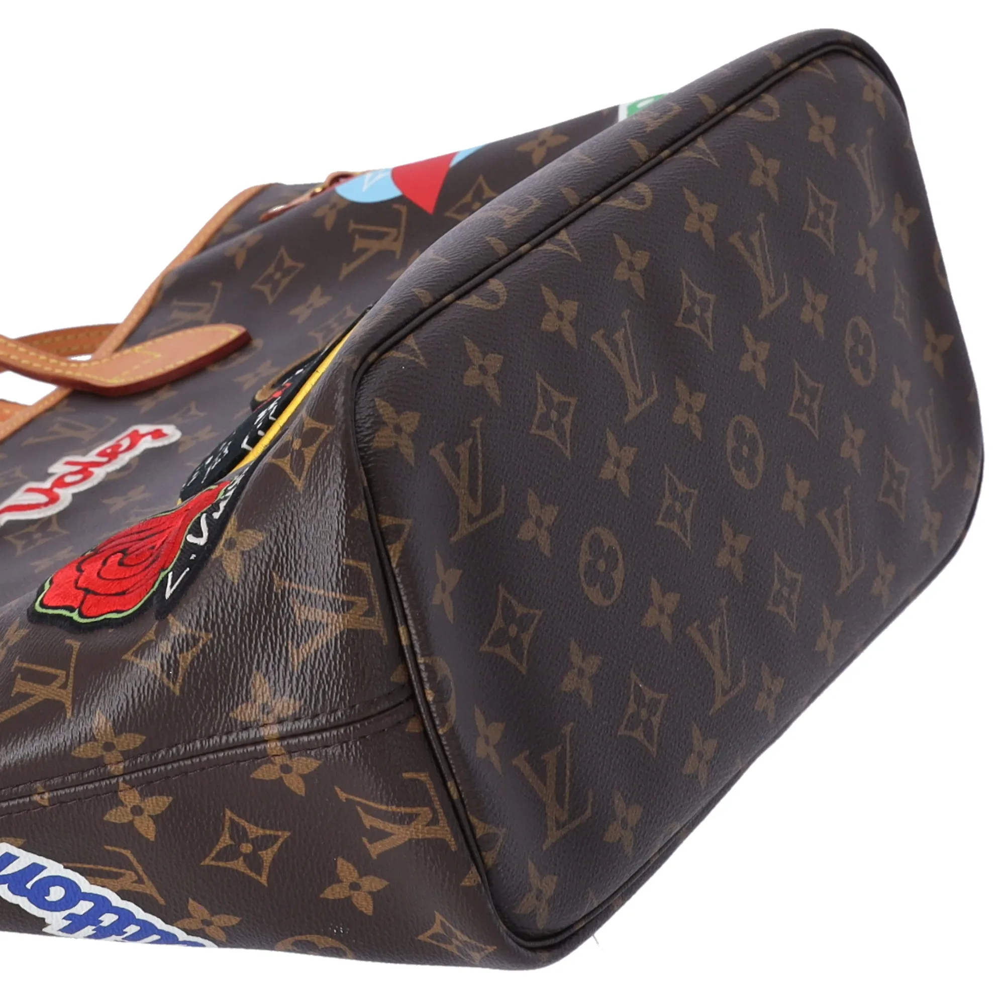 Louis Vuitton Neverfull MM Tote Monogram Travel Stickers Limited Edition sold by Gaby's Bags product image thumbnail 4
