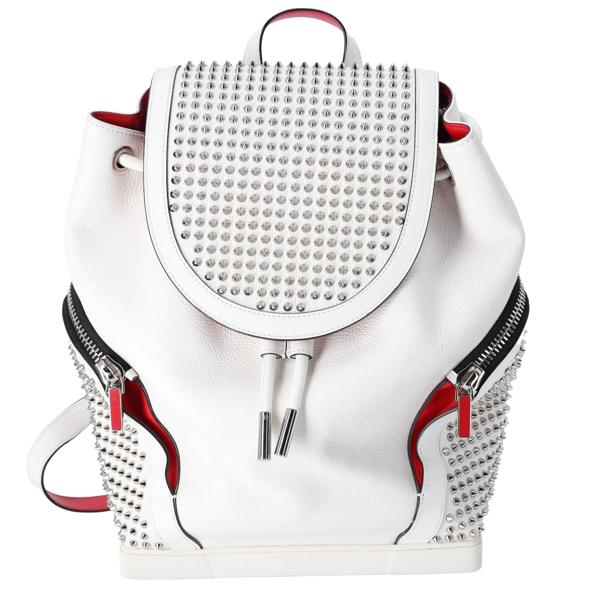 Christian Louboutin Explorafunk Backpack White Calfskin Leather sold by Gaby's Bags