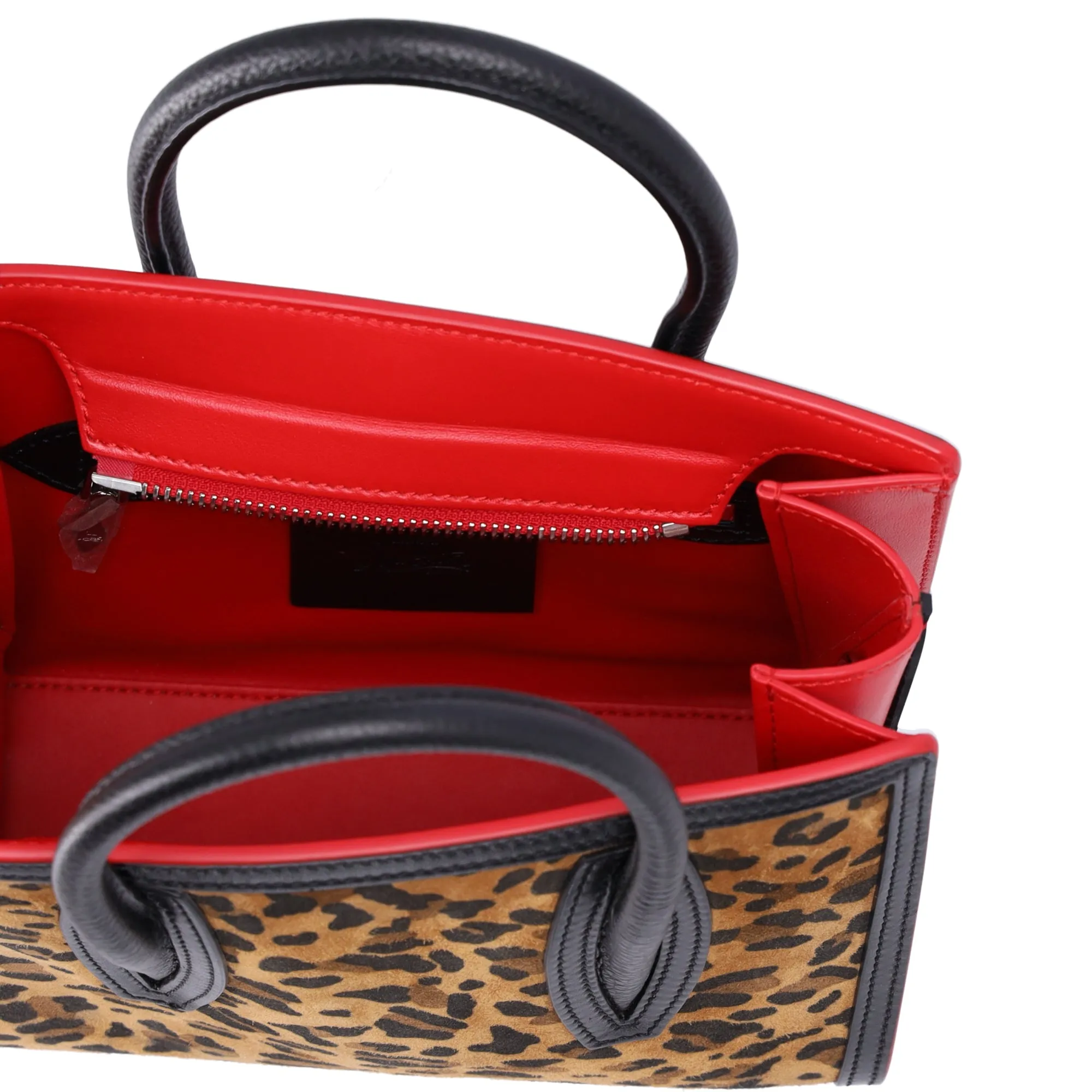 Christian Louboutin Paloma Mini Handbag Leopard Brown Black Red Suede sold by Gaby's Bags product image thumbnail 5