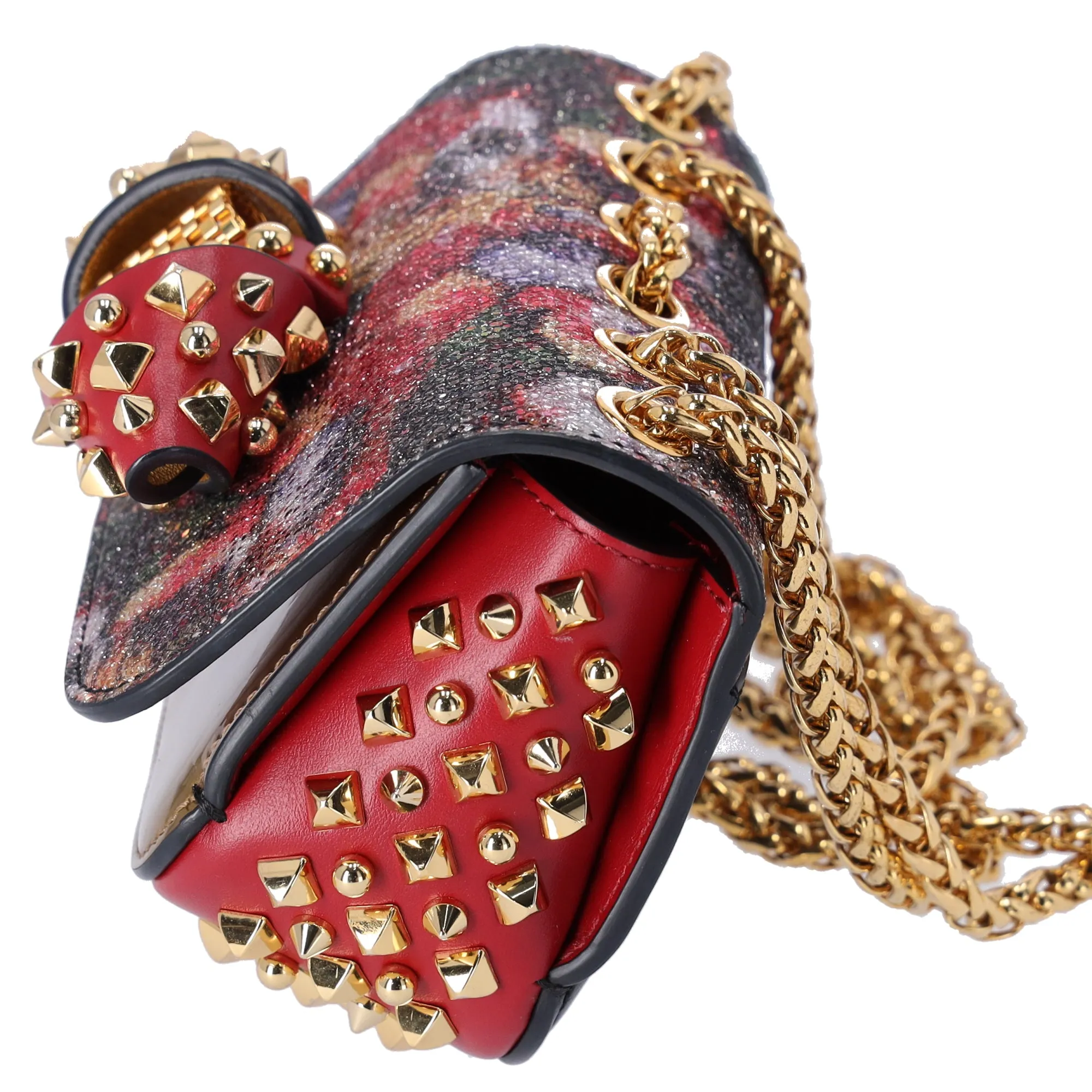 Christian Louboutin Sweet Charity Crossbody Red Gold Multi Glitter Bow sold by Gaby's Bags product image thumbnail 2