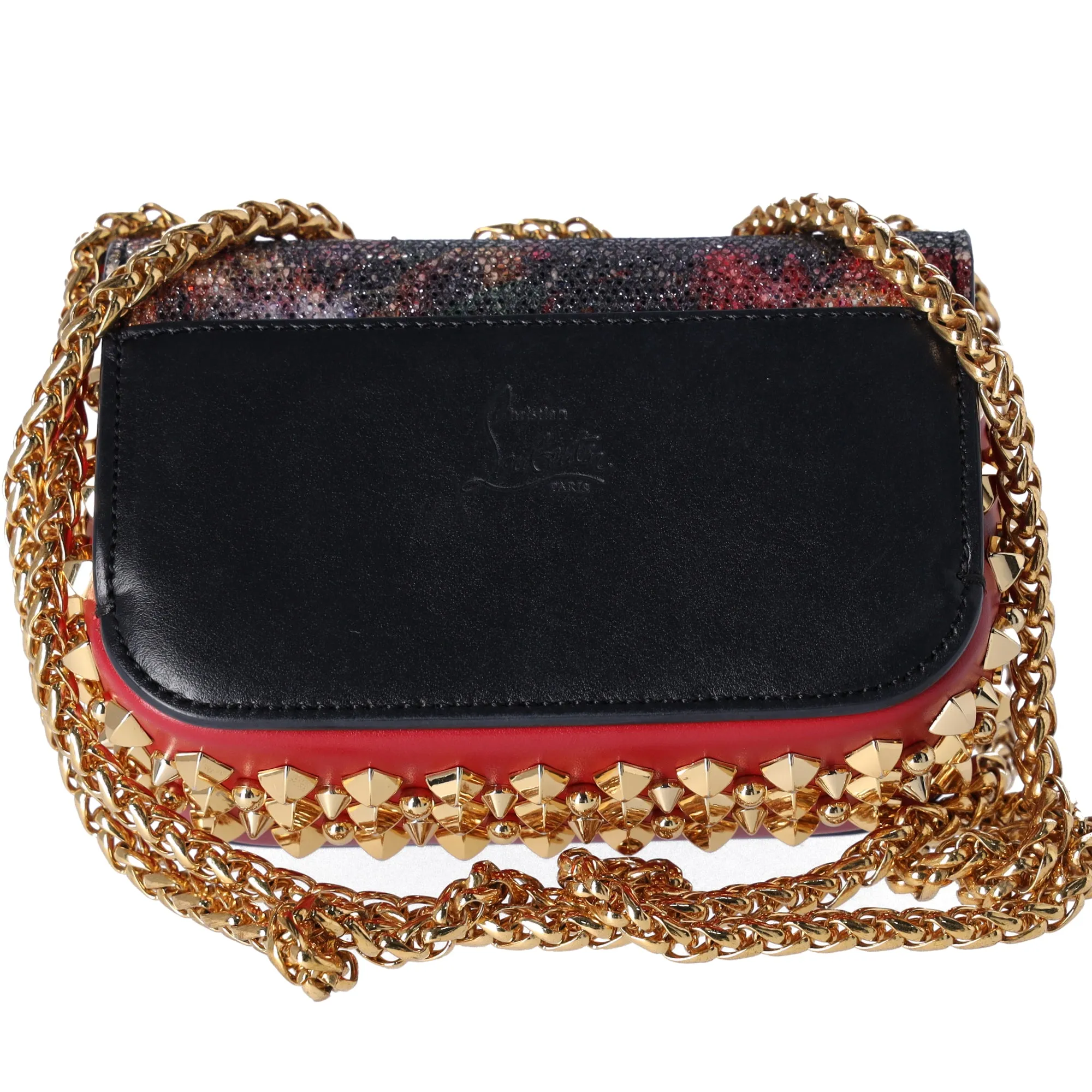 Christian Louboutin Sweet Charity Crossbody Red Gold Multi Glitter Bow sold by Gaby's Bags product image thumbnail 3