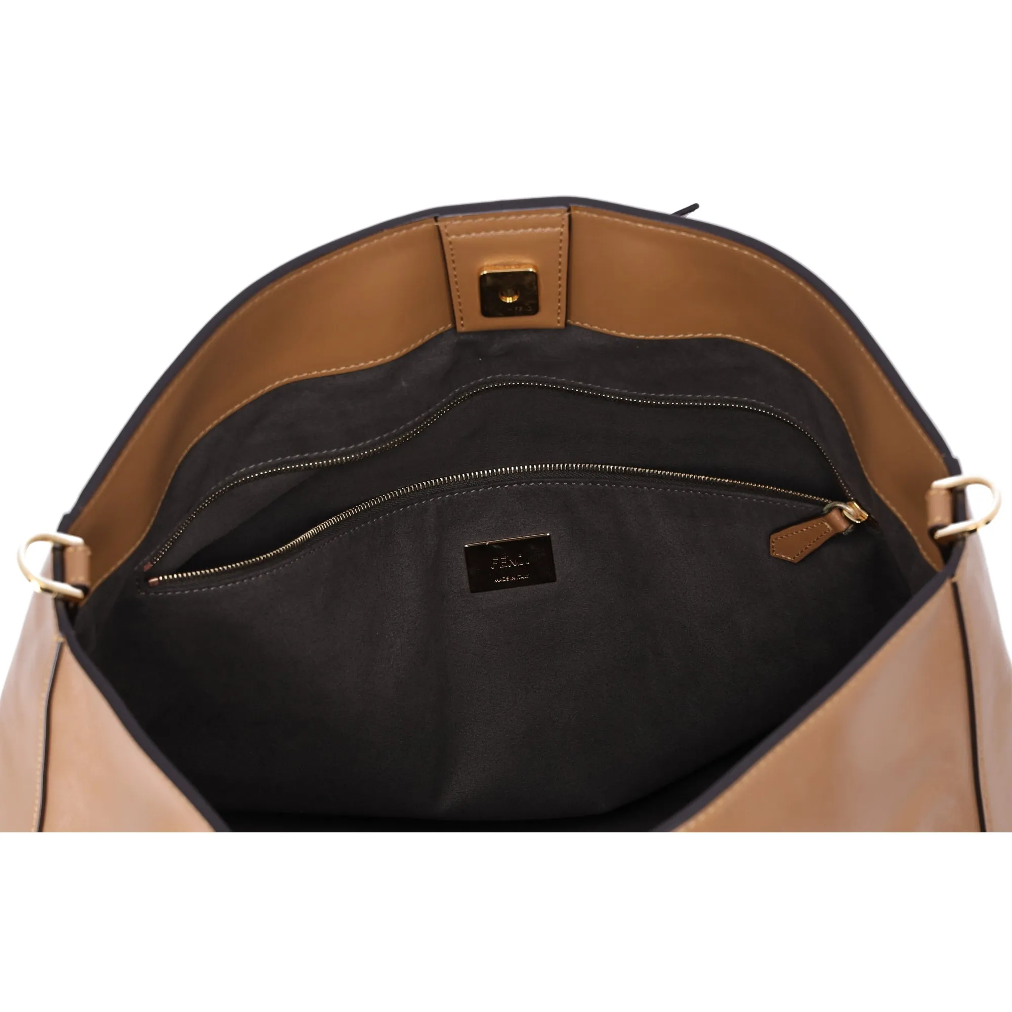 FENDI FF Tote Tote Bag 8BH368 Brown Leather sold by Gaby's Bags product image thumbnail 5