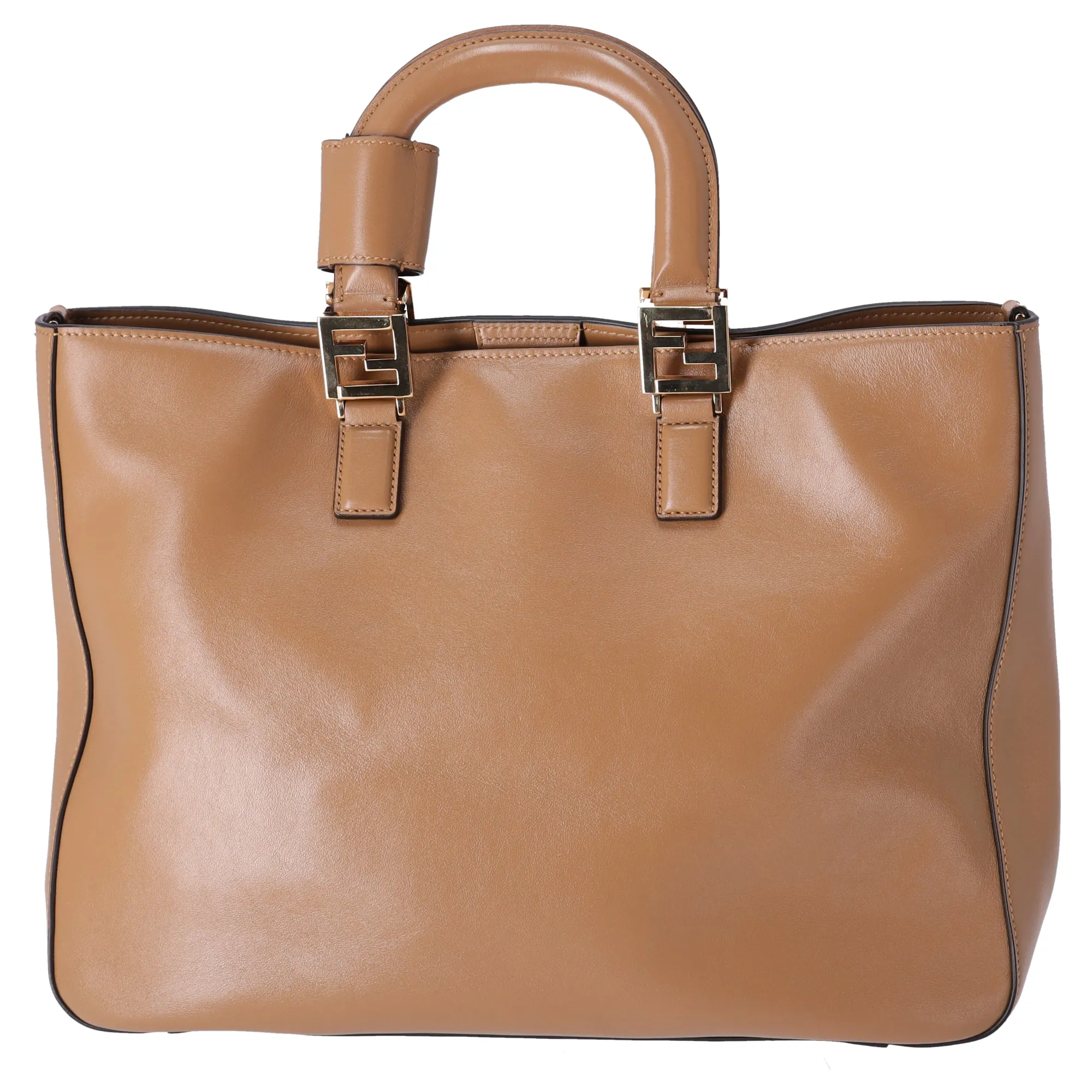FENDI FF Tote Tote Bag 8BH368 Brown Leather sold by Gaby's Bags product image thumbnail 3