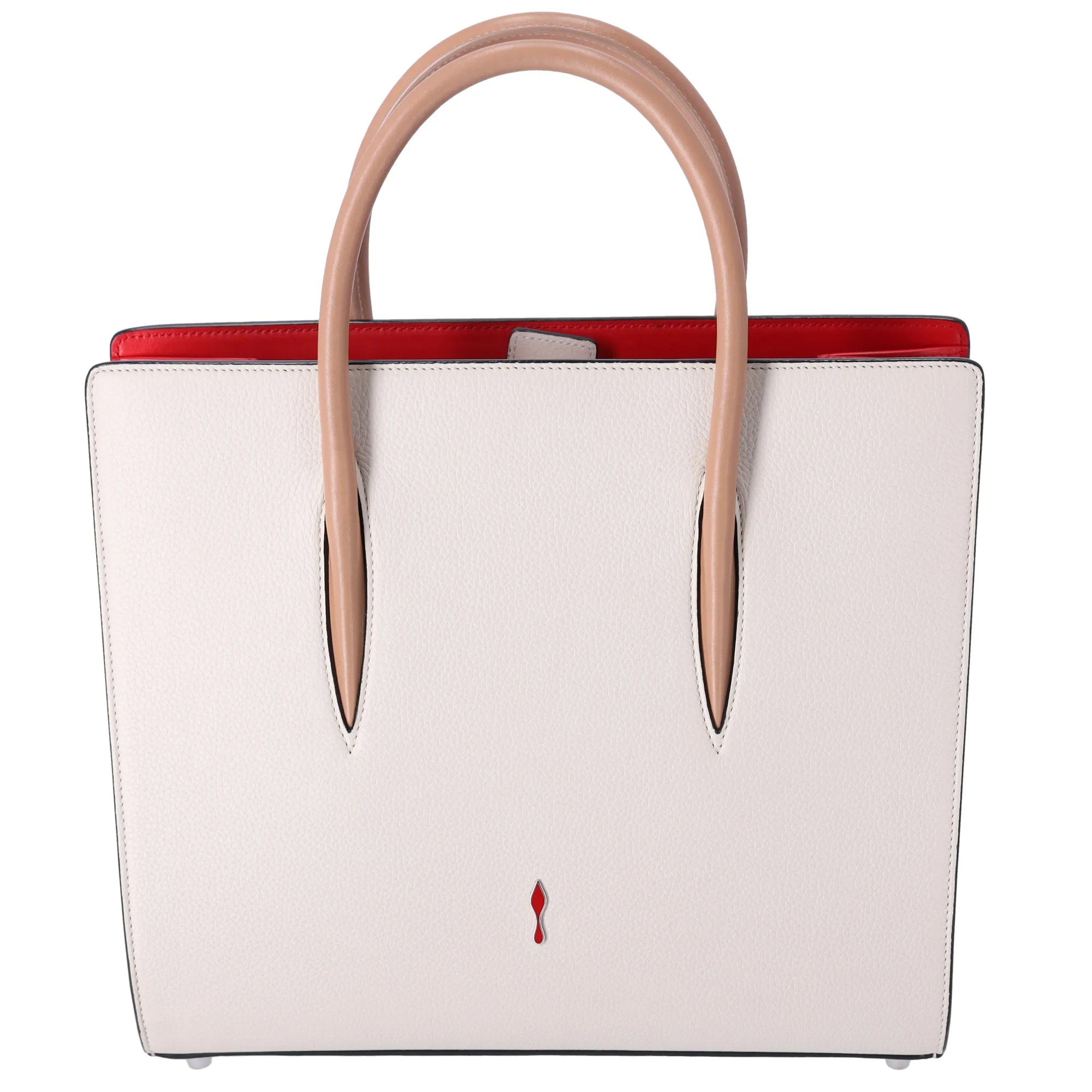 Christian Louboutin Paloma Studded Medium Handbag White Leather sold by Gaby's Bags product image thumbnail 3