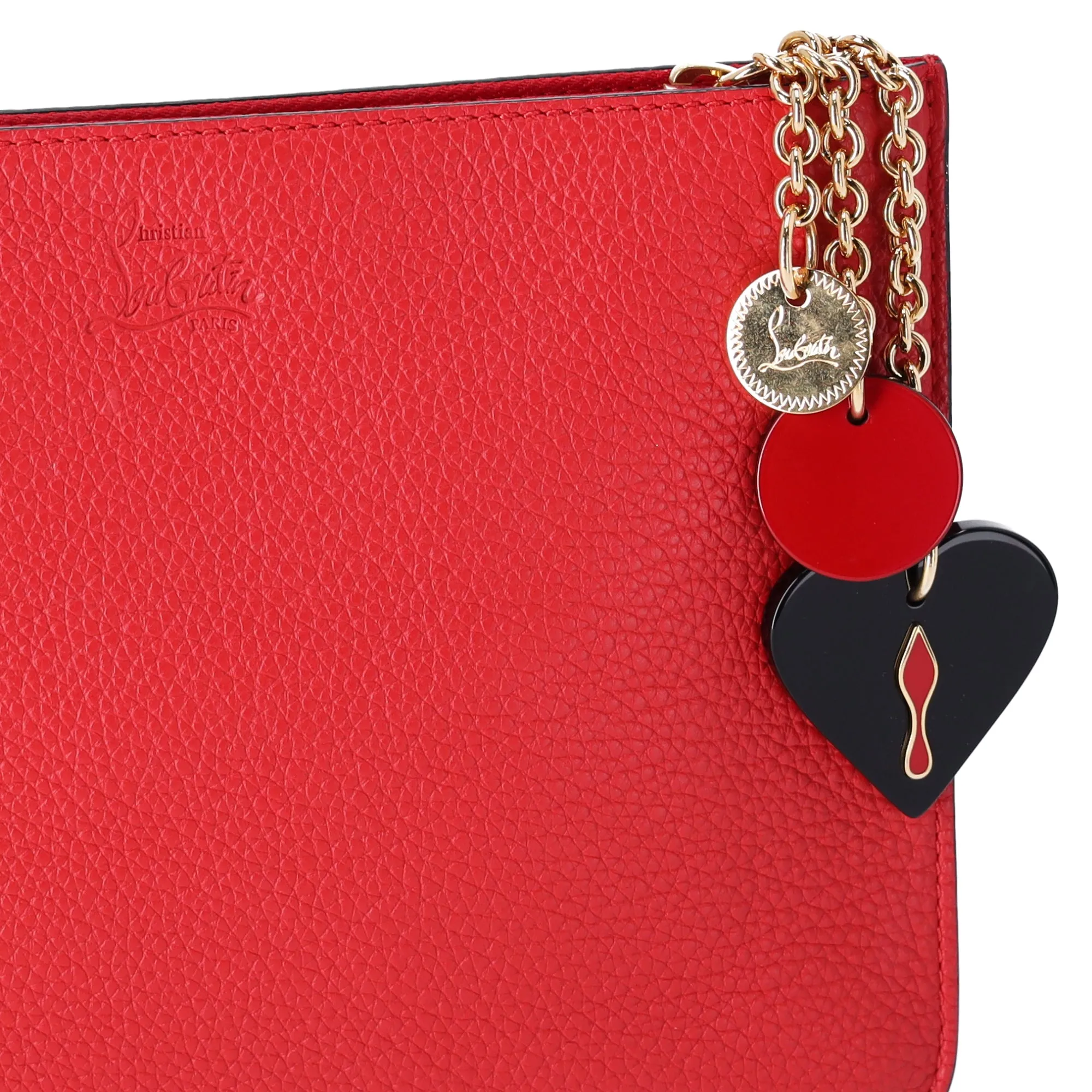 Christian Louboutin Loubicute Pouch with Charms Red Leather sold by Gaby's Bags product image thumbnail 2