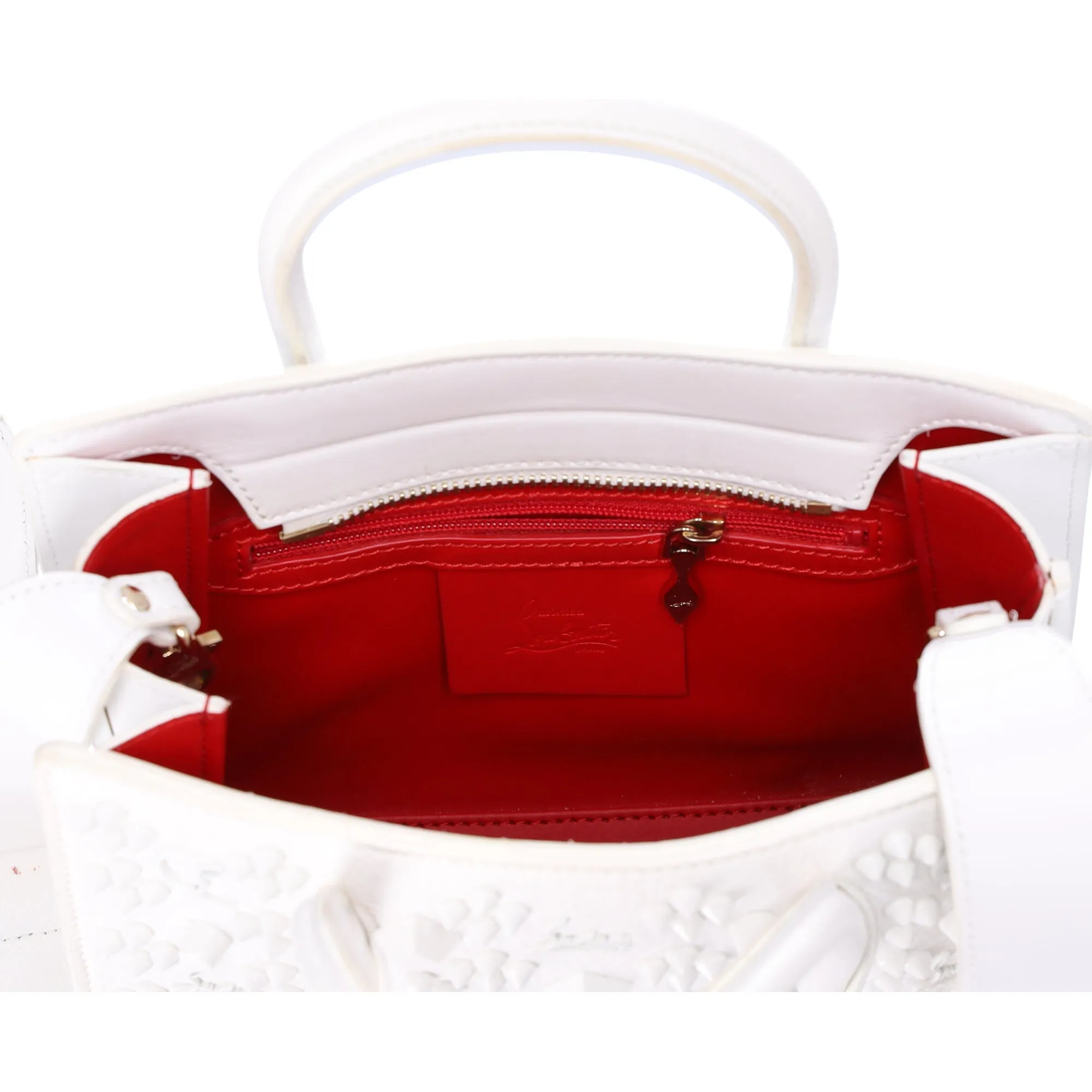Christian Louboutin Paloma Studded Mini Handbag White Leather sold by Gaby's Bags product image thumbnail 5