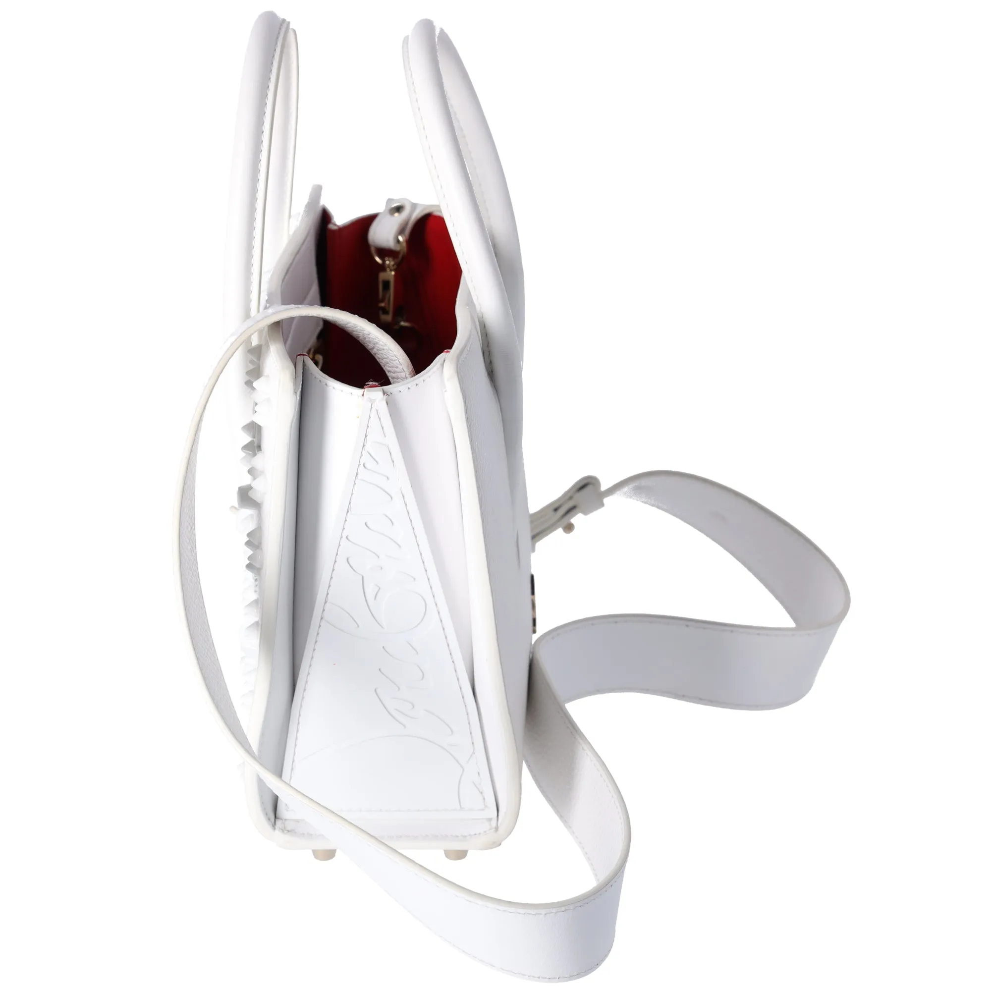 Christian Louboutin Paloma Studded Mini Handbag White Leather sold by Gaby's Bags product image thumbnail 2
