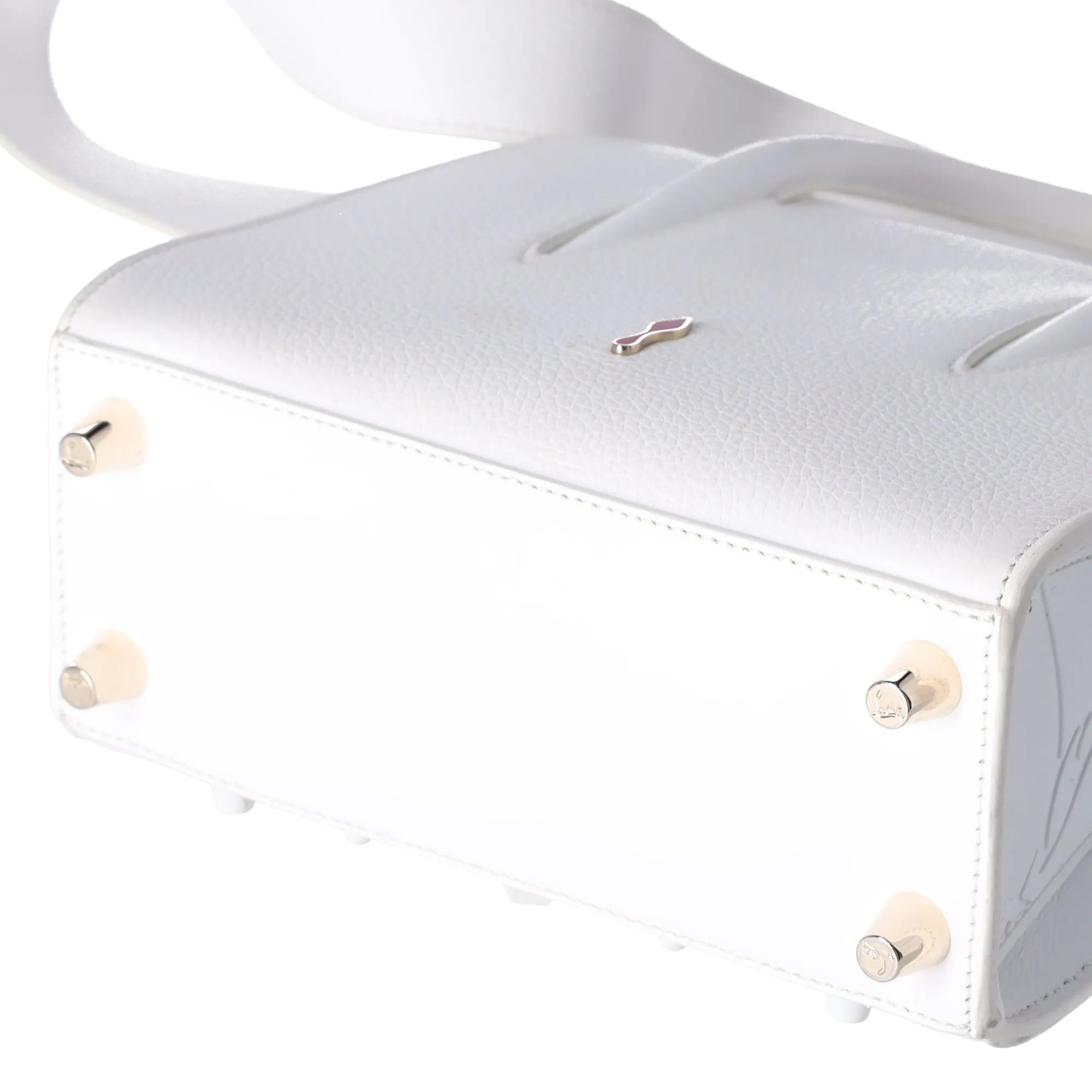 Christian Louboutin Paloma Studded Mini Handbag White Leather sold by Gaby's Bags product image thumbnail 4