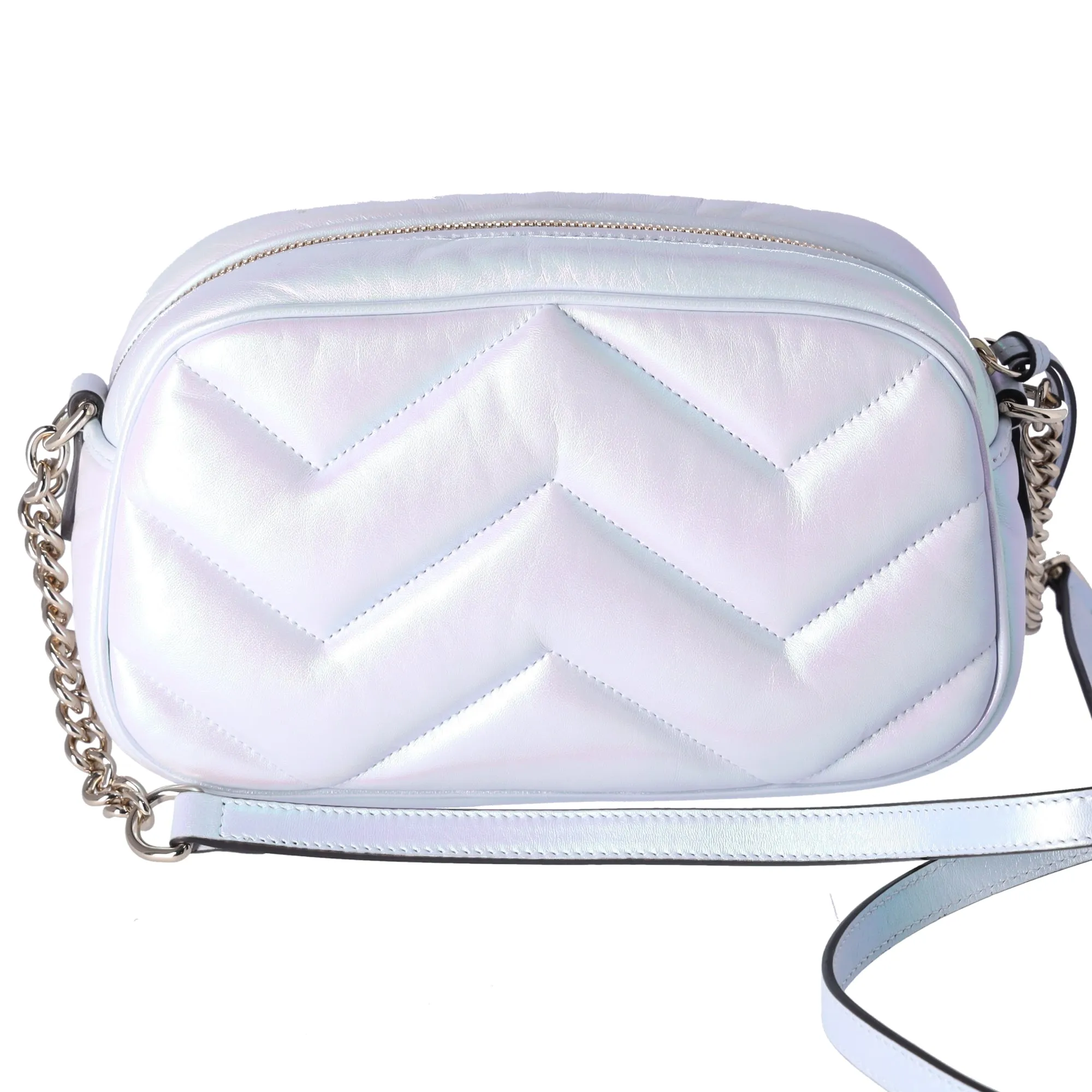 GUCCI GG Marmont Shoulder Bag 447632 Iridescent Pearl Blue Leather sold by Gaby's Bags product image thumbnail 3