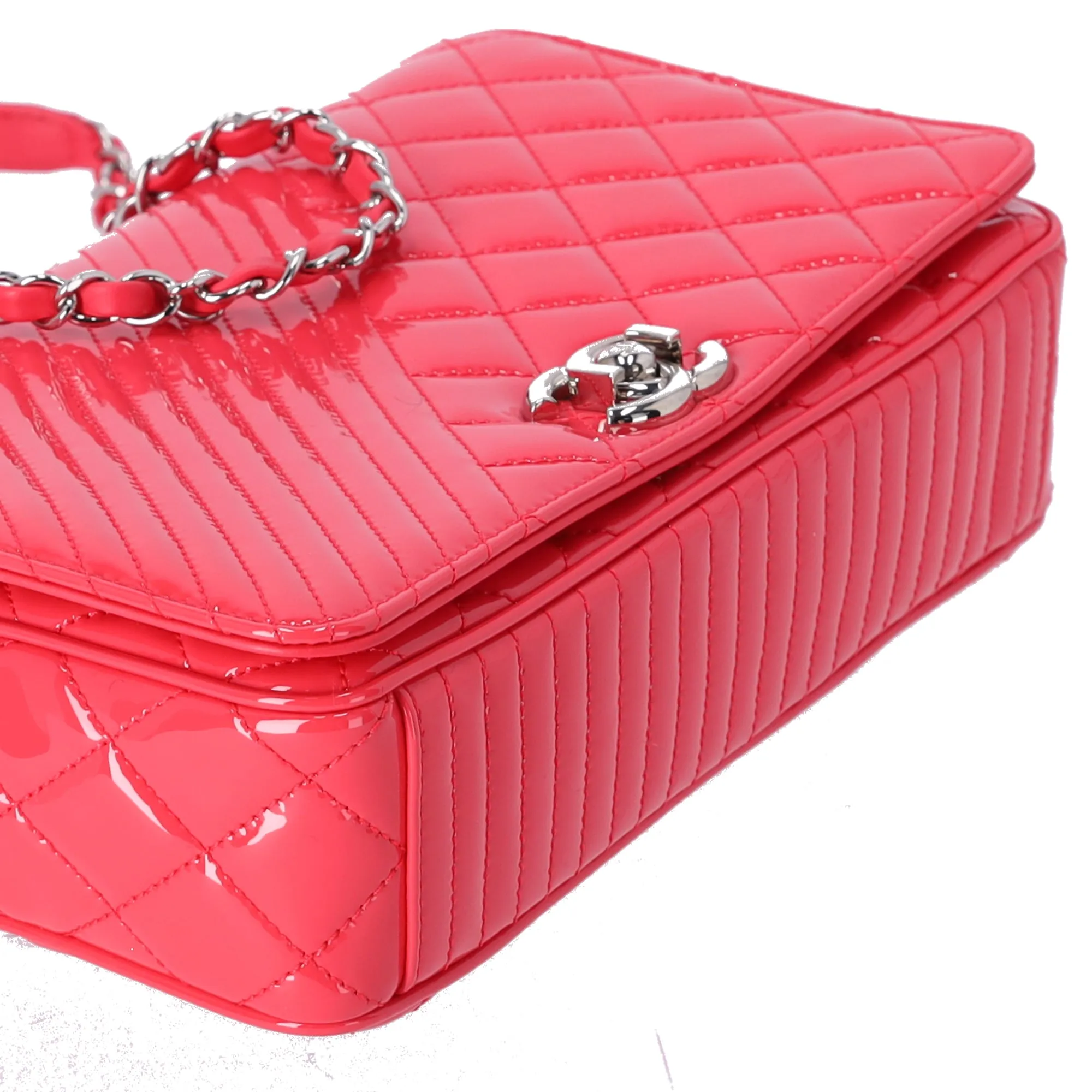 CHANEL Matelasse Coco Boy Shoulder Bag A92797 Pink Patent Leather sold by Gaby's Bags product image thumbnail 5