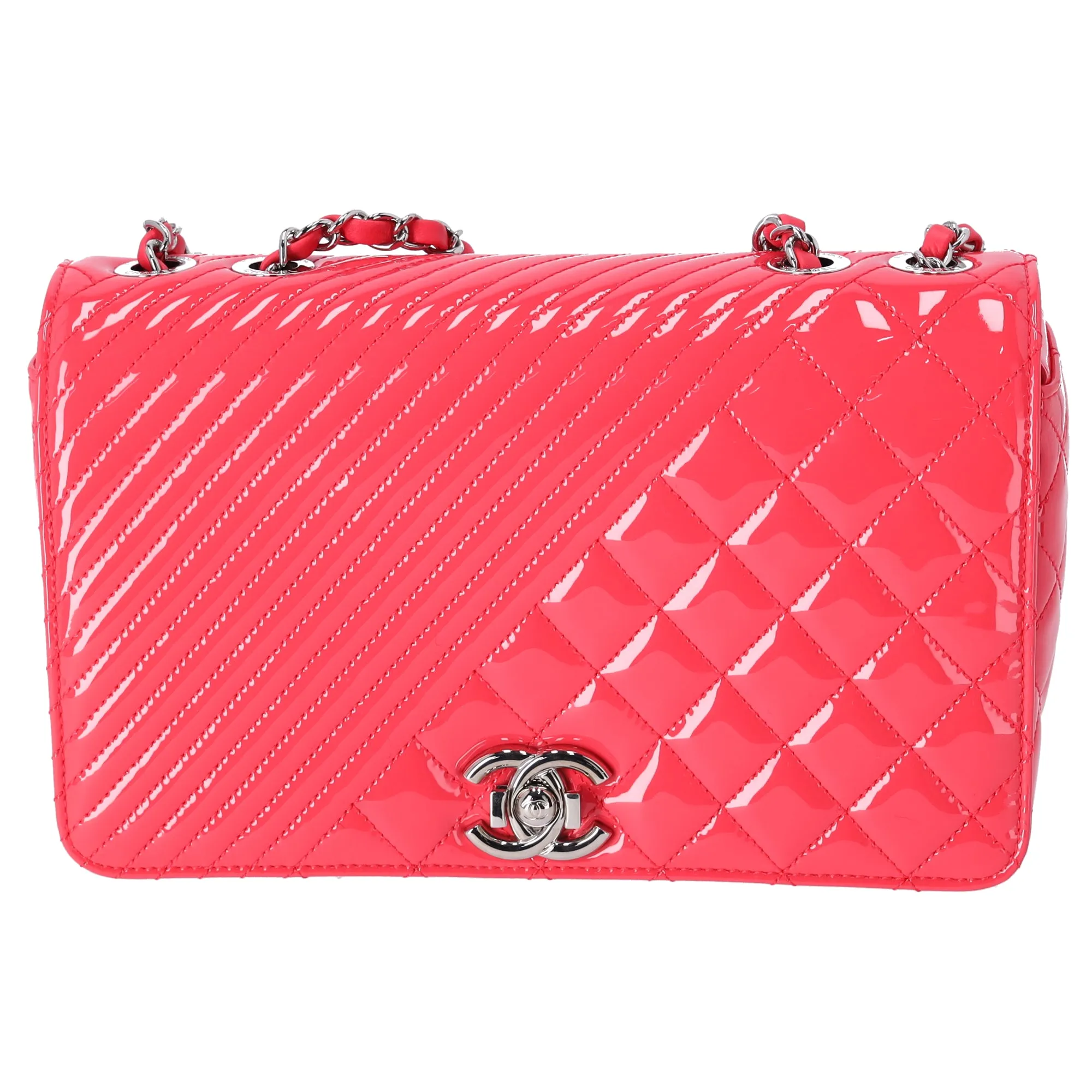 CHANEL Matelasse Coco Boy Shoulder Bag A92797 Pink Patent Leather sold by Gaby's Bags product image thumbnail 2