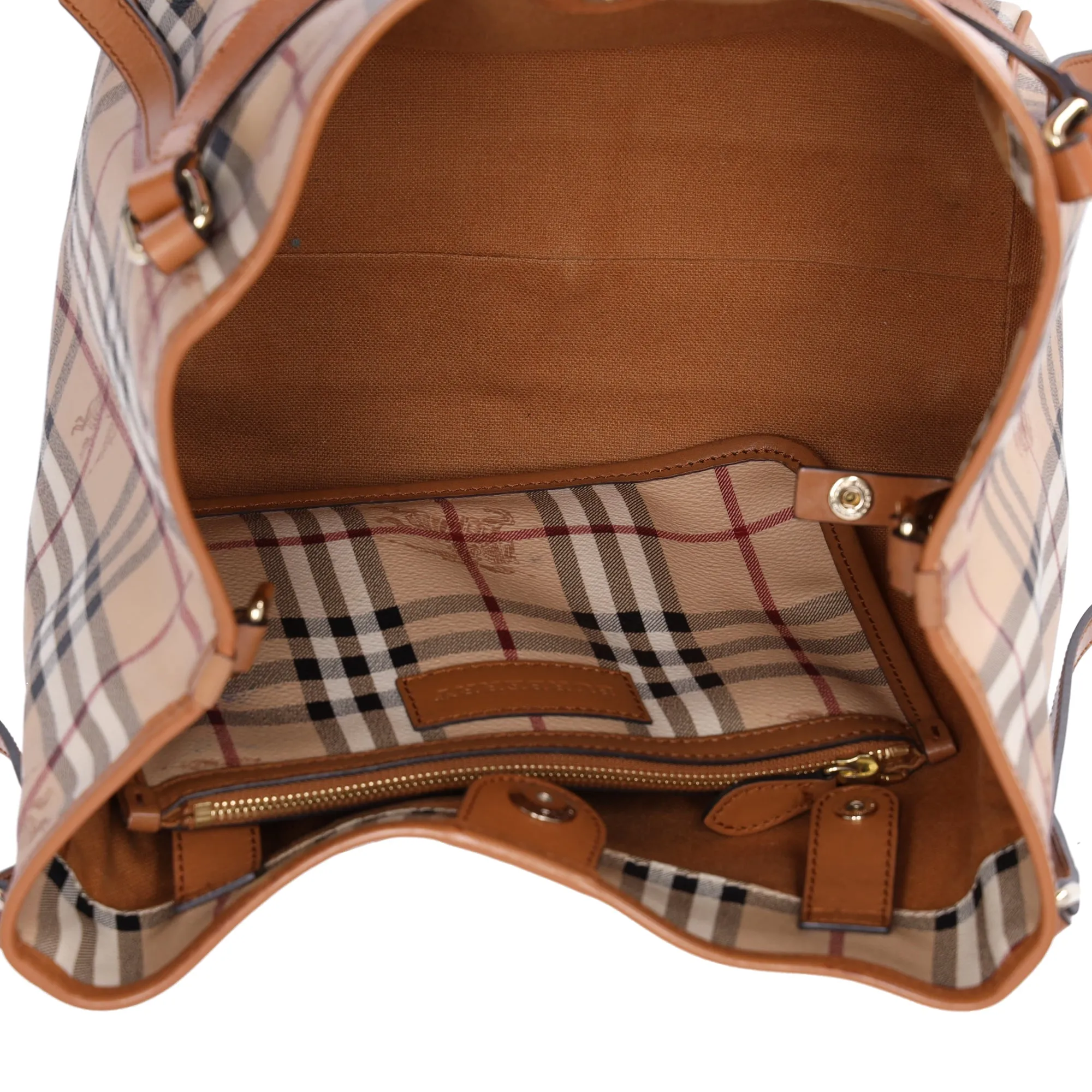 Burberry Small Canterbury Tote Haymarket Check Brown sold by Gaby's Bags product image thumbnail 5