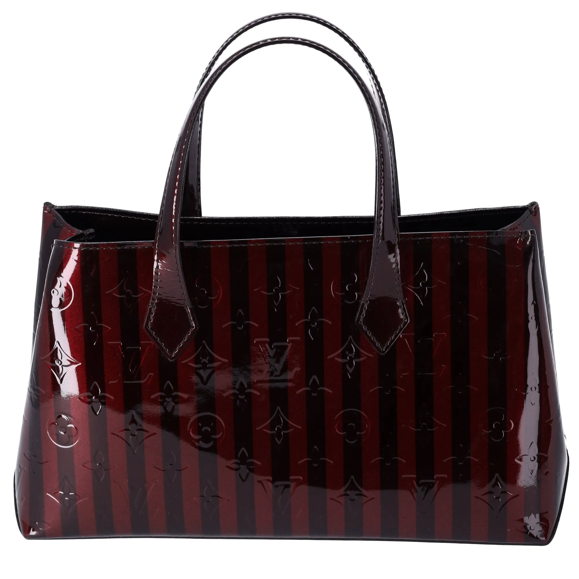 Louis Vuitton Vernis Rayures Wilshire PM Amarante Stripe Patent Leather sold by Gaby's Bags product image thumbnail 3