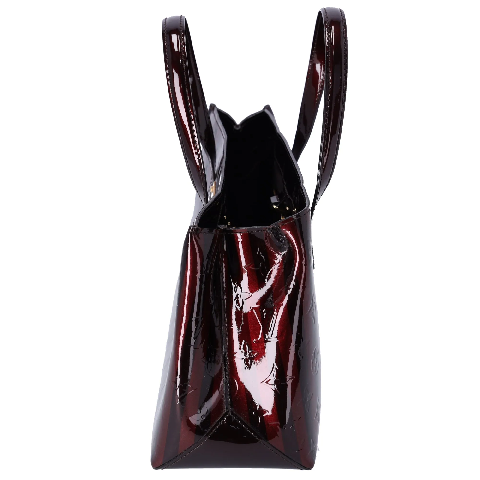 Louis Vuitton Vernis Rayures Wilshire PM Amarante Stripe Patent Leather sold by Gaby's Bags product image thumbnail 2