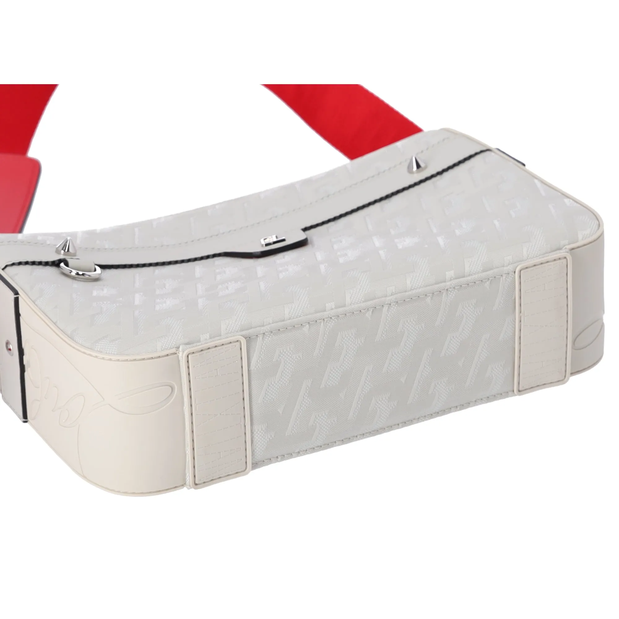 Christian Louboutin Ruby Town Messenger Bag Light Gray Red Jacquard sold by Gaby's Bags product image thumbnail 4