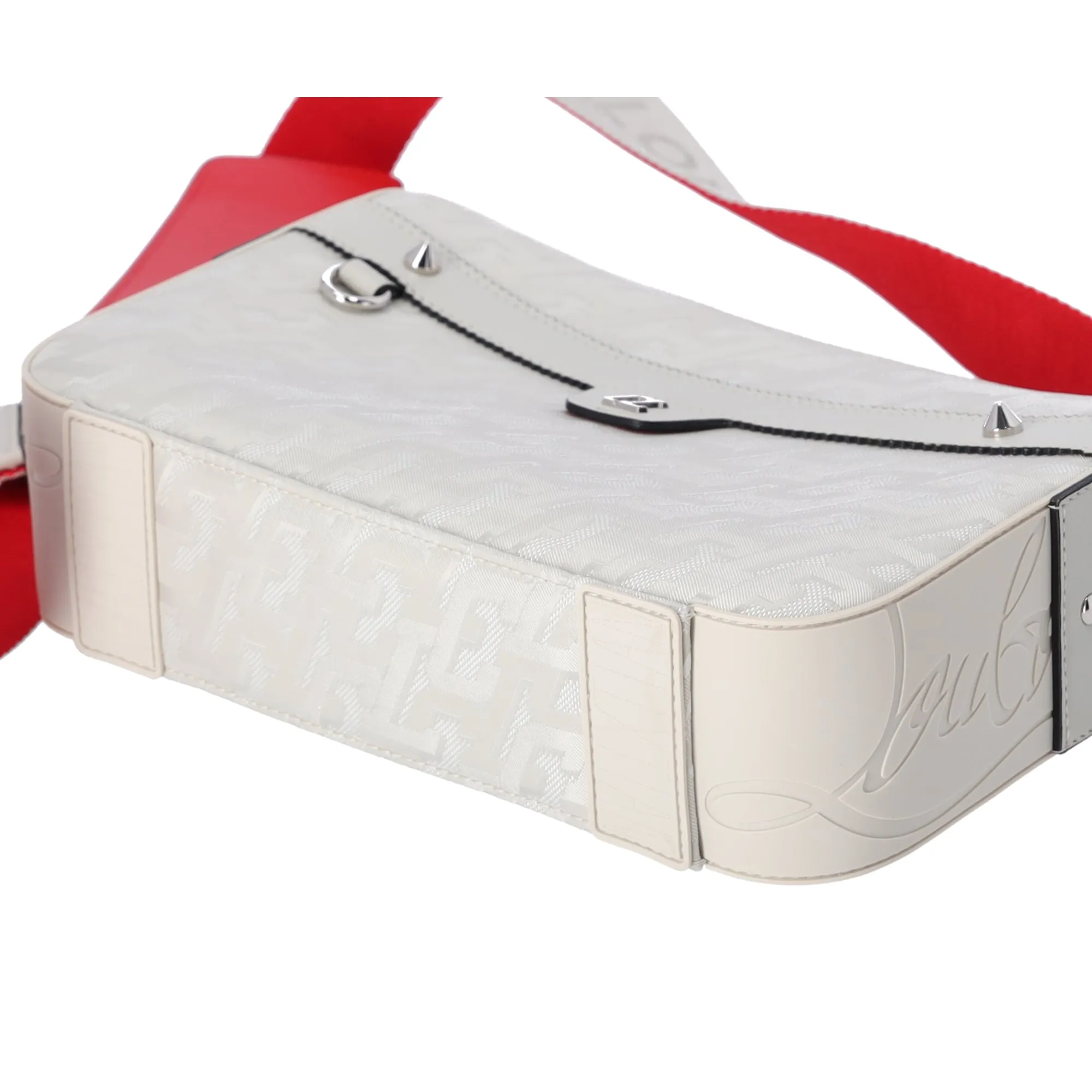 Christian Louboutin Ruby Town Messenger Bag Light Gray Red Jacquard sold by Gaby's Bags product image thumbnail 5