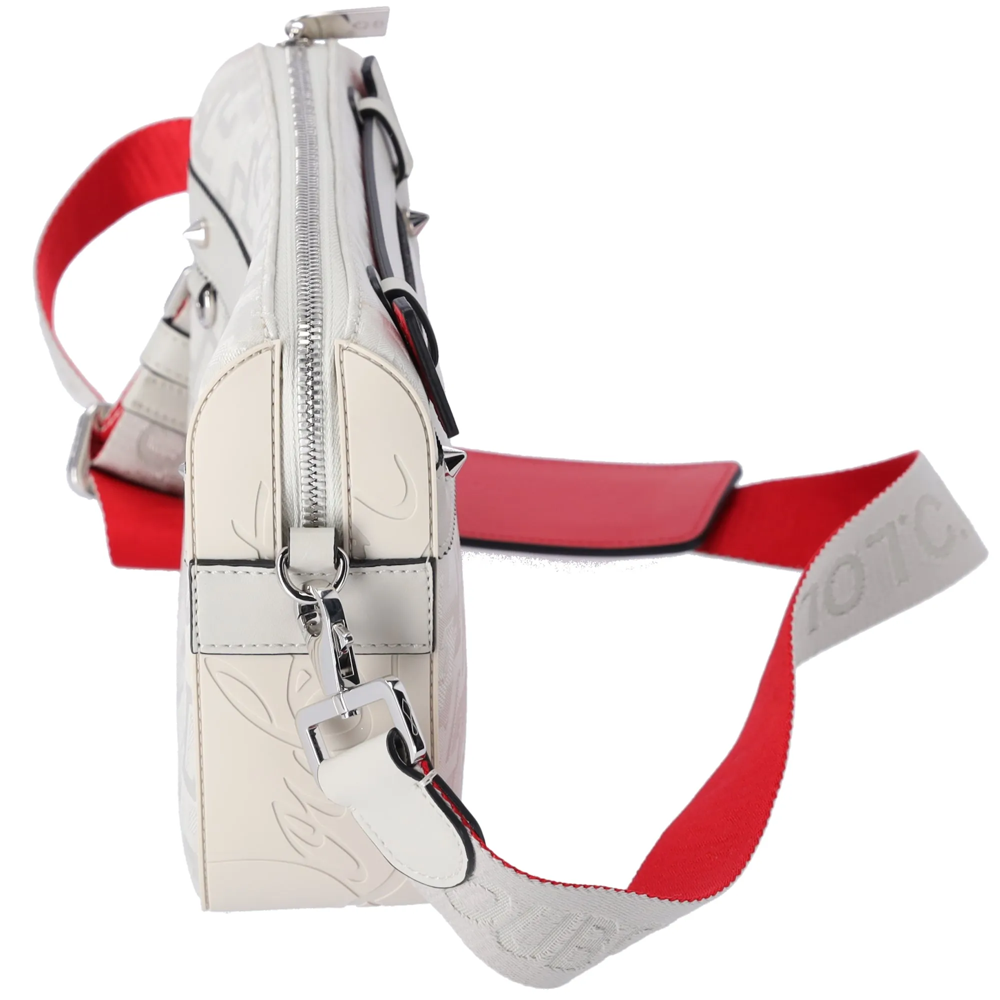 Christian Louboutin Ruby Town Messenger Bag Light Gray Red Jacquard sold by Gaby's Bags product image thumbnail 2