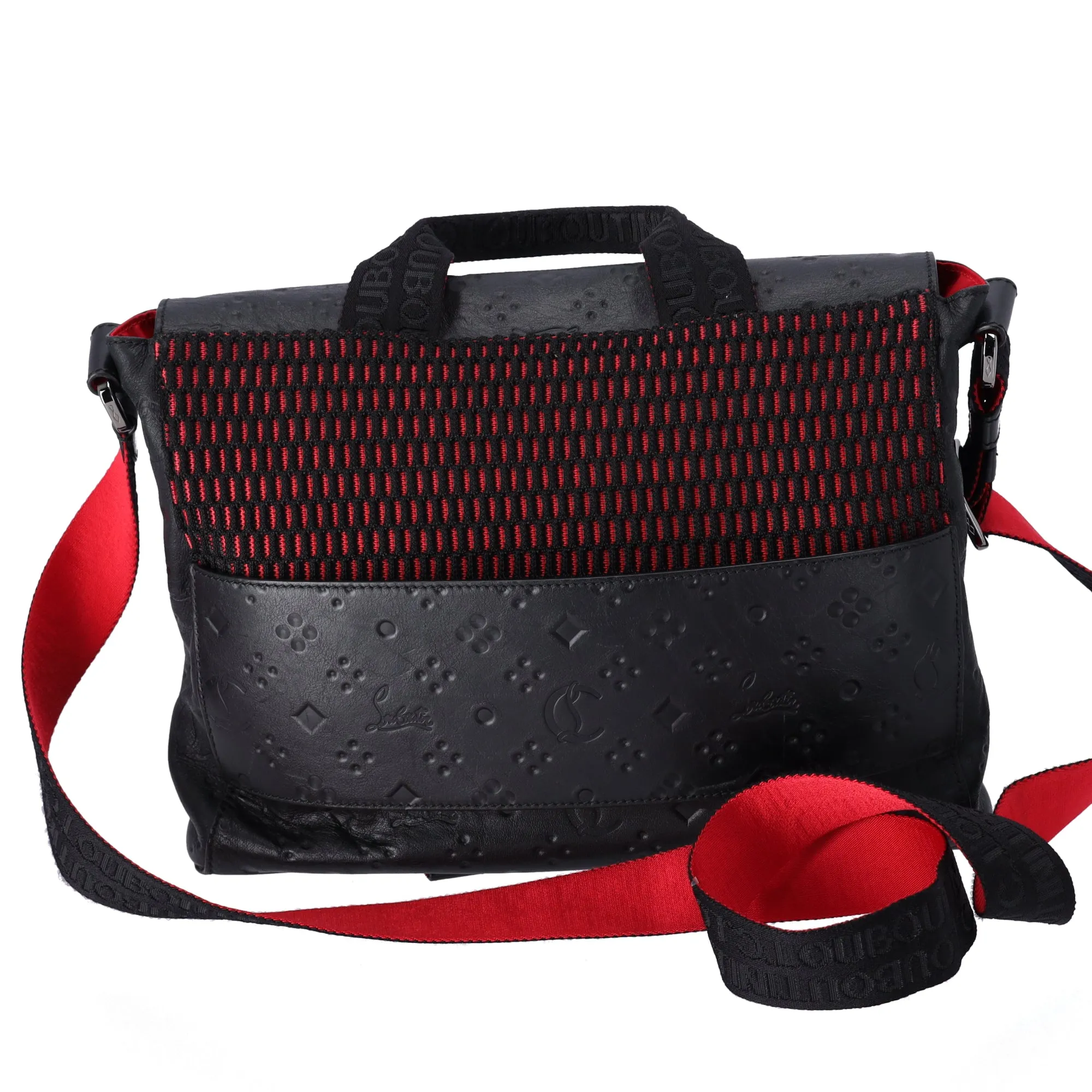 Christian Louboutin Rubyclick Messenger Shoulder Bag Black Red Leather sold by Gaby's Bags product image thumbnail 3