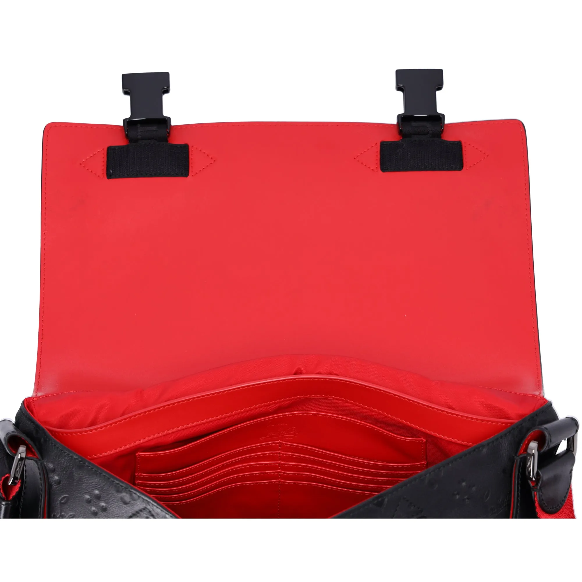 Christian Louboutin Rubyclick Messenger Shoulder Bag Black Red Leather sold by Gaby's Bags product image thumbnail 5