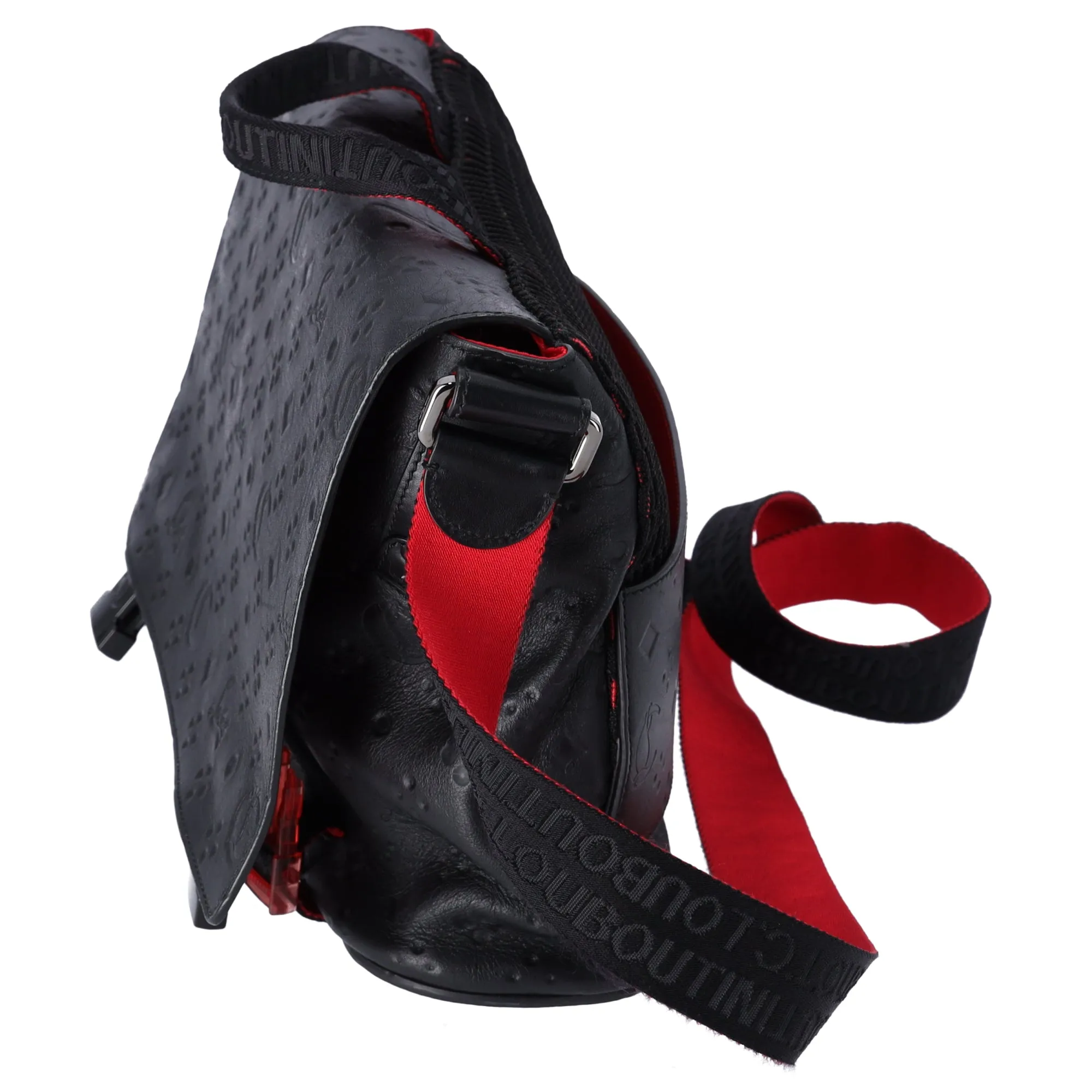 Christian Louboutin Rubyclick Messenger Shoulder Bag Black Red Leather sold by Gaby's Bags product image thumbnail 2