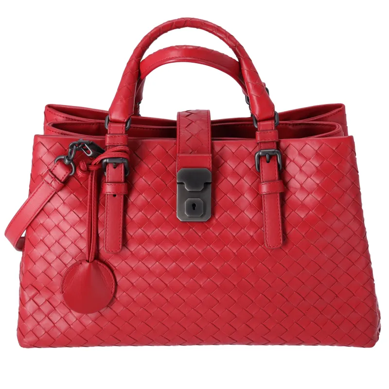 BOTTEGA VENETA Small Rome Bag Handbag Red Leather sold by Gaby's Bags