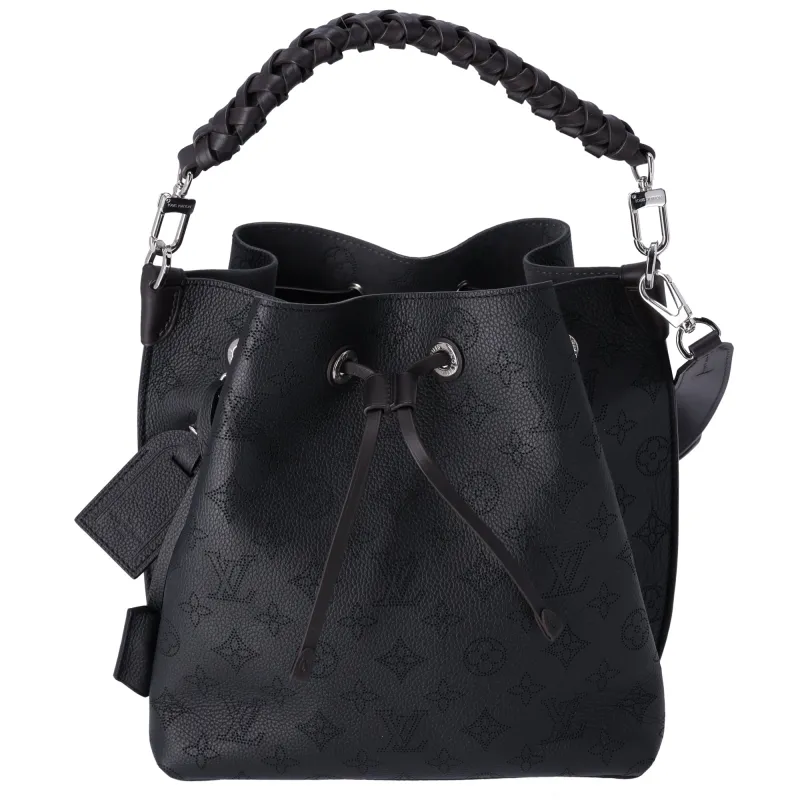 Louis Vuitton Muria Mahina Handbag M55800 Black Mahina Calf Leather sold by Gaby's Bags