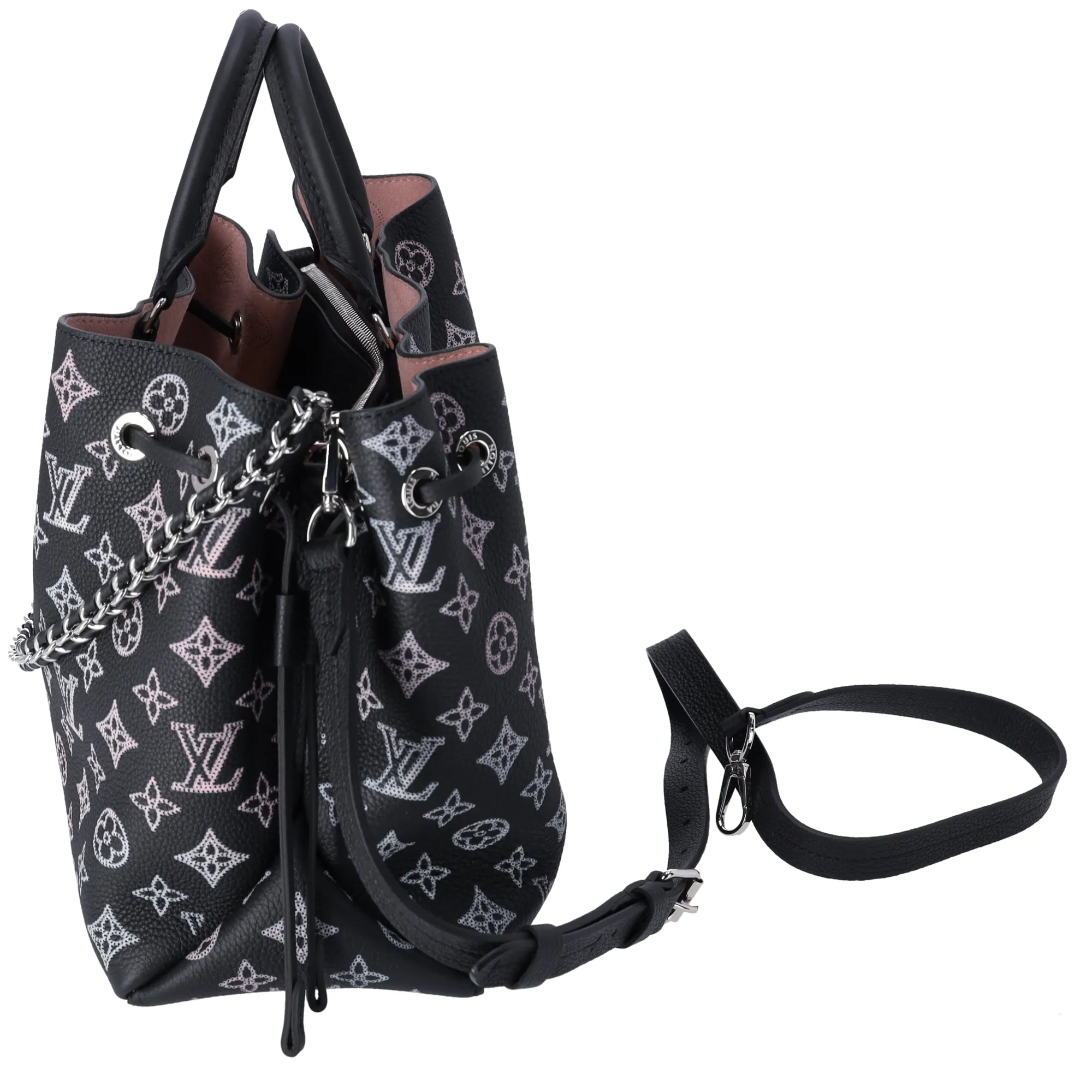 Louis Vuitton Flight Mode Monogram Mahina Bella Tote Rainbow Black sold by Gaby's Bags product image thumbnail 2