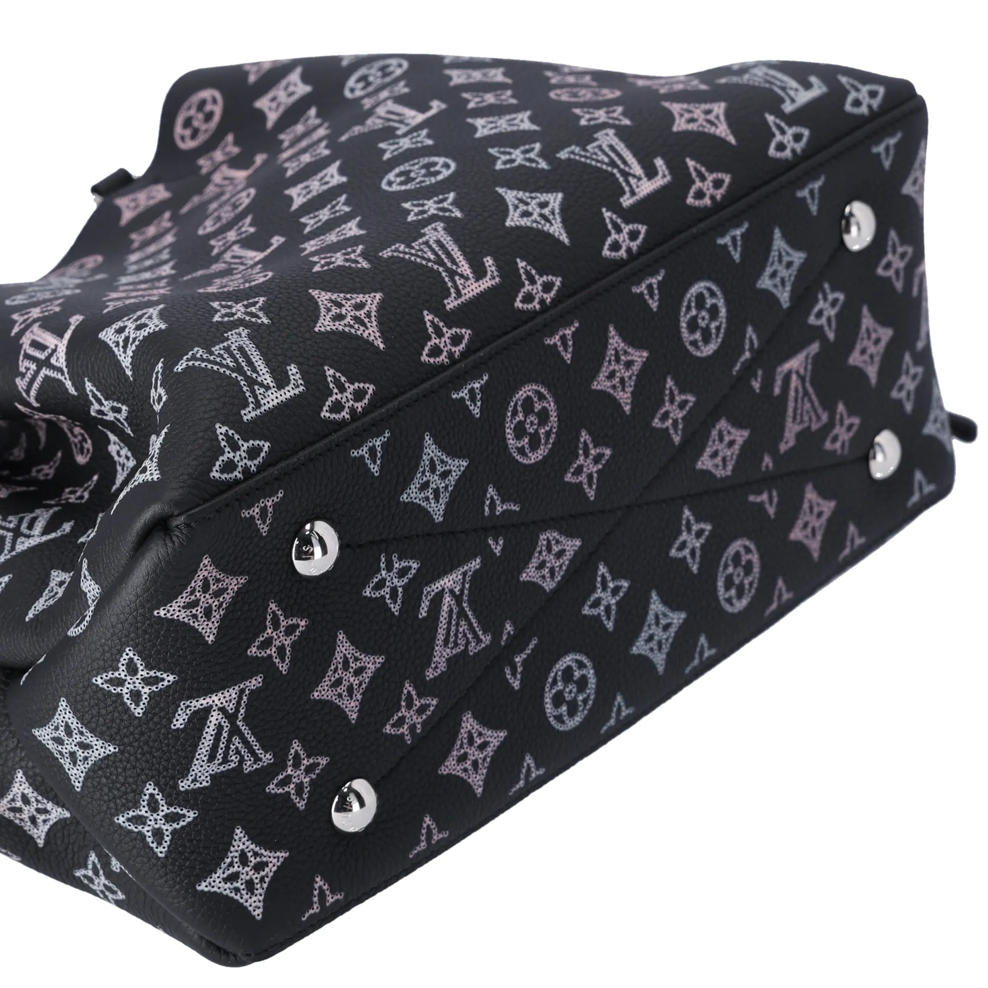 Louis Vuitton Flight Mode Monogram Mahina Bella Tote Rainbow Black sold by Gaby's Bags product image thumbnail 4