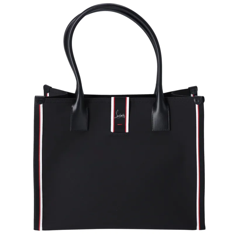 Christian Louboutin Nastroloubi Tote Bag 3245177 Black White Red Canvas sold by Gaby's Bags