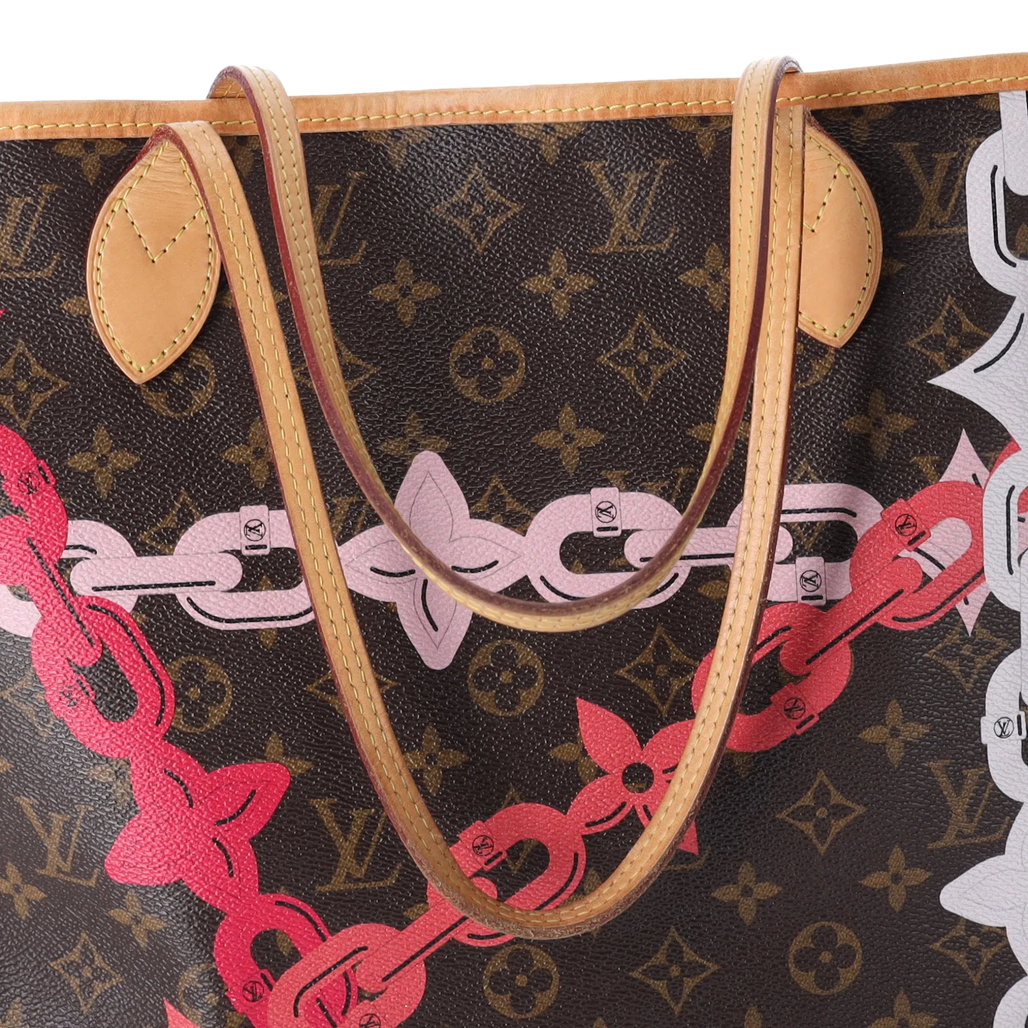 Louis Vuitton Neverfull MM Tote Monogram Bay Rose Ballerine Poppy sold by Gaby's Bags product image thumbnail 4