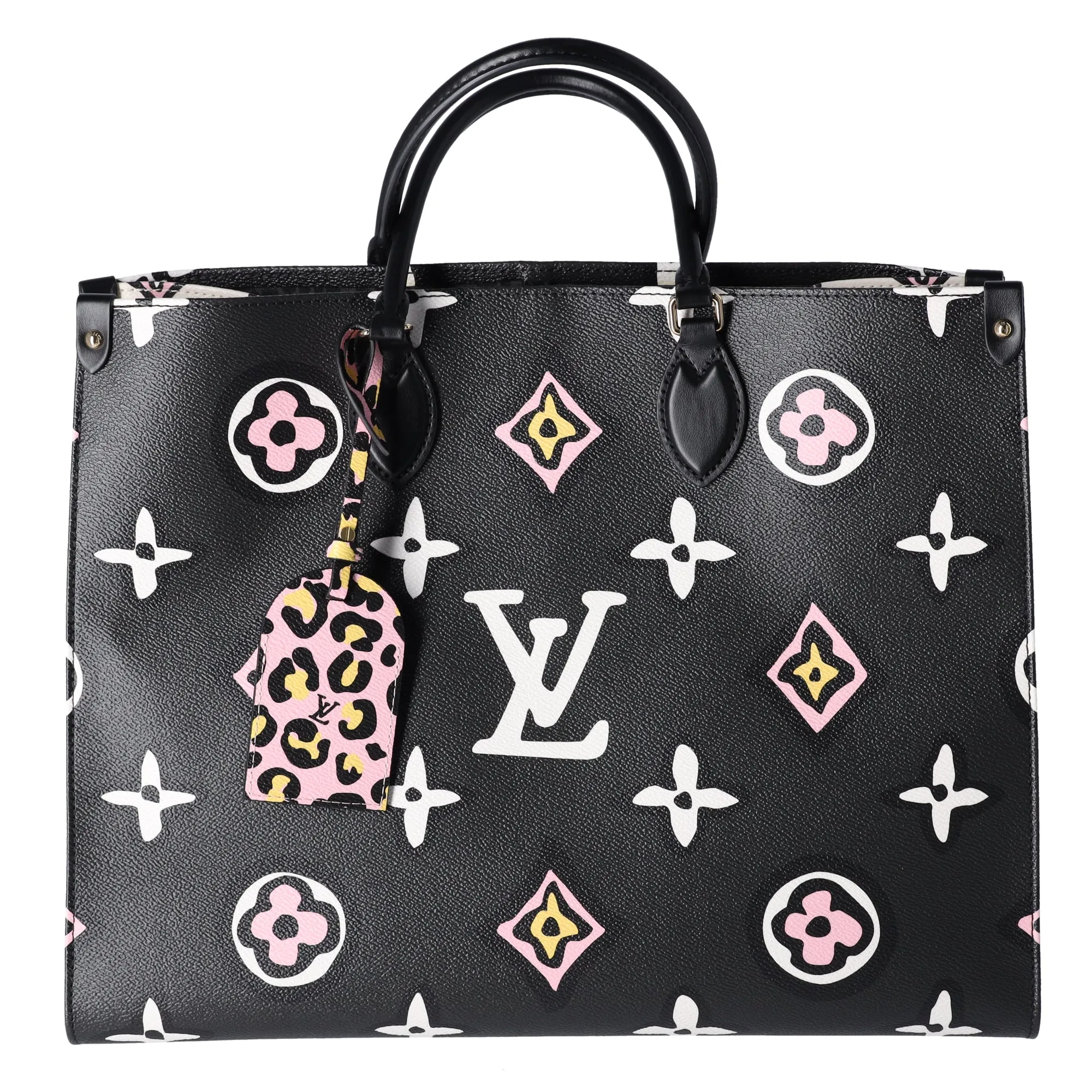 Louis Vuitton Onthego GM Wild at Heart Tote Bag Black Pink Monogram Canvas sold by Gaby's Bags product image thumbnail 2