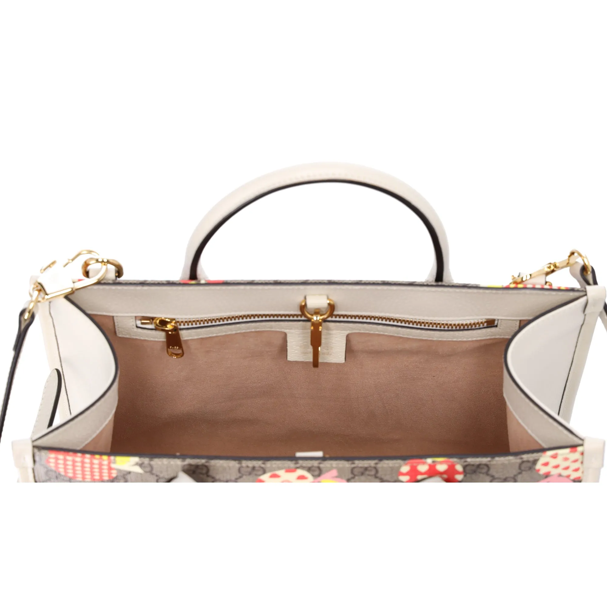 GUCCI GG Supreme Apple Tote Bag 659983 Beige Tan Multi PVC sold by Gaby's Bags product image thumbnail 5