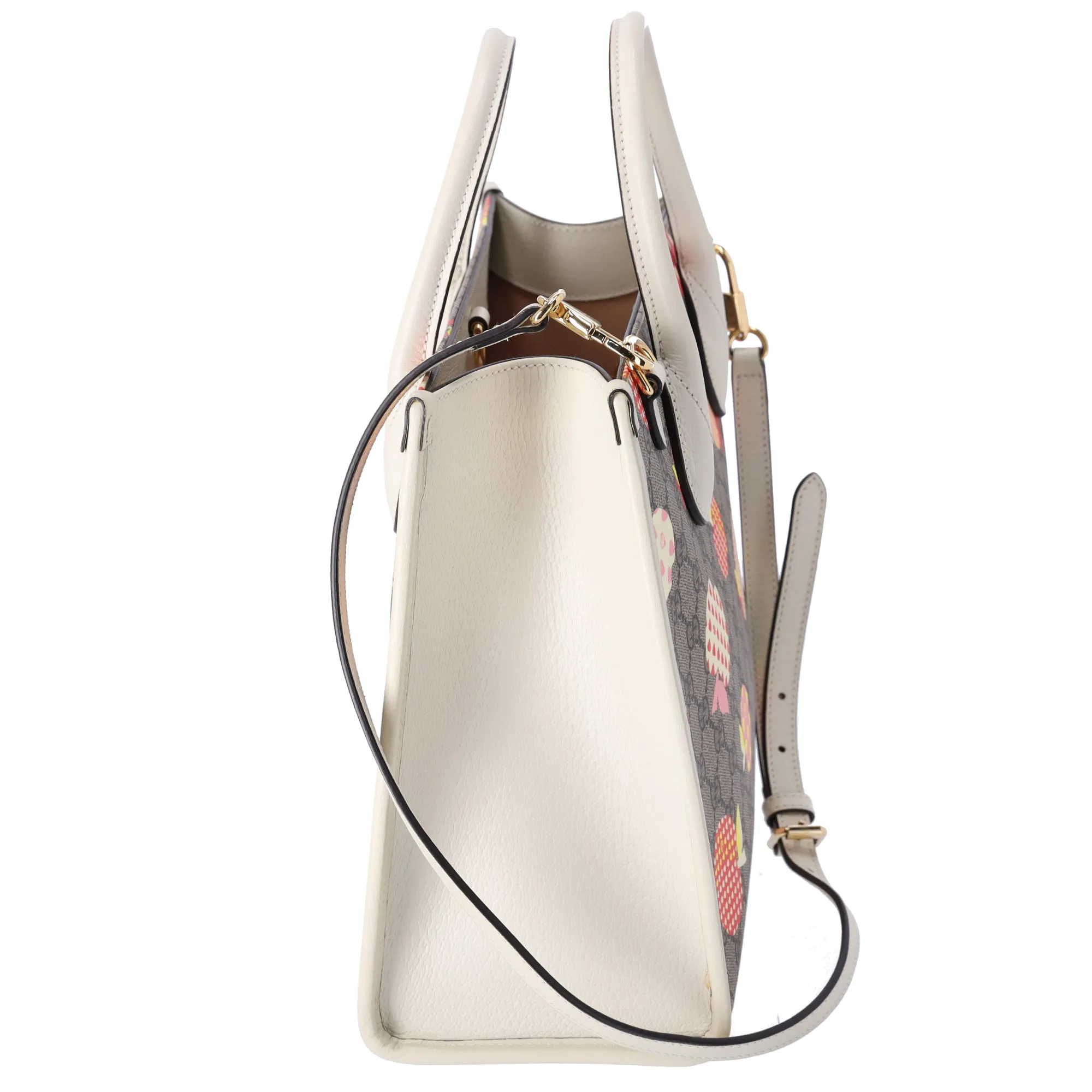 GUCCI GG Supreme Apple Tote Bag 659983 Beige Tan Multi PVC sold by Gaby's Bags product image thumbnail 2