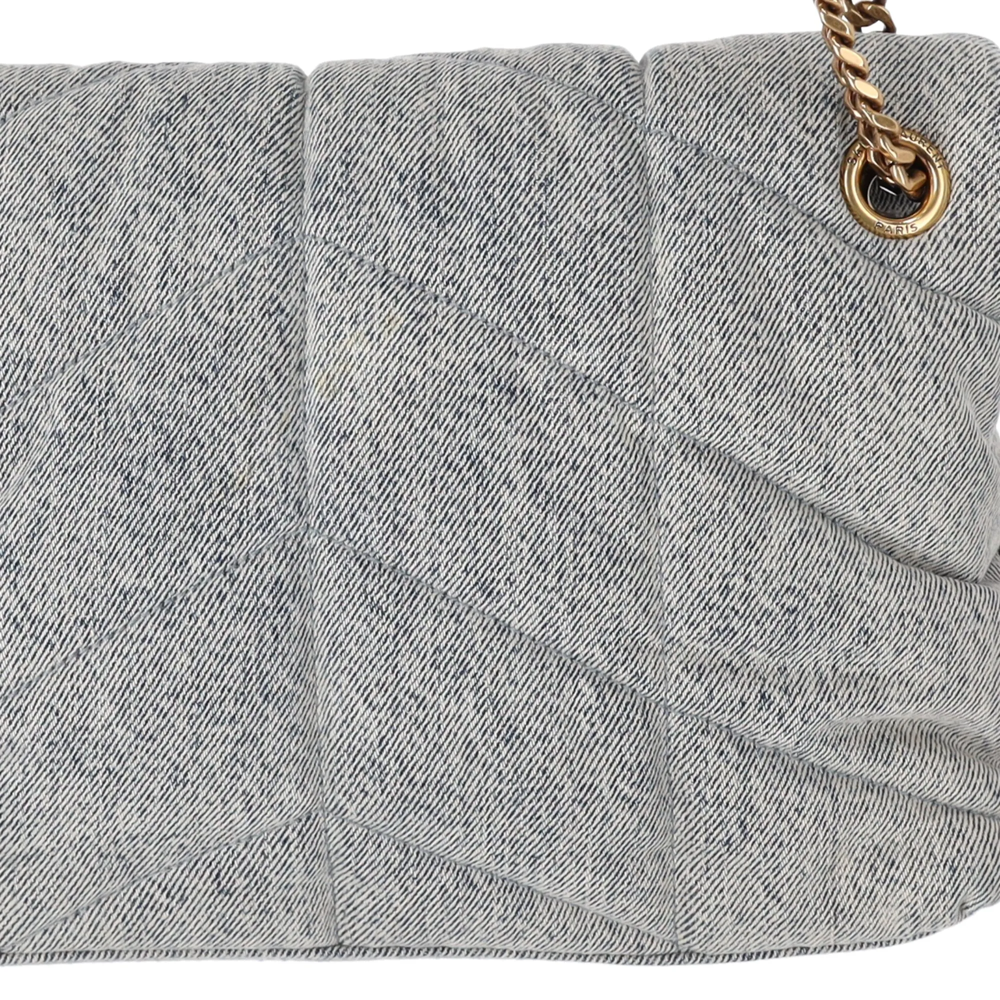 SAINT LAURENT PARIS Lulu Puffer Small Shoulder Bag 577476 Denim sold by Gaby's Bags product image thumbnail 5