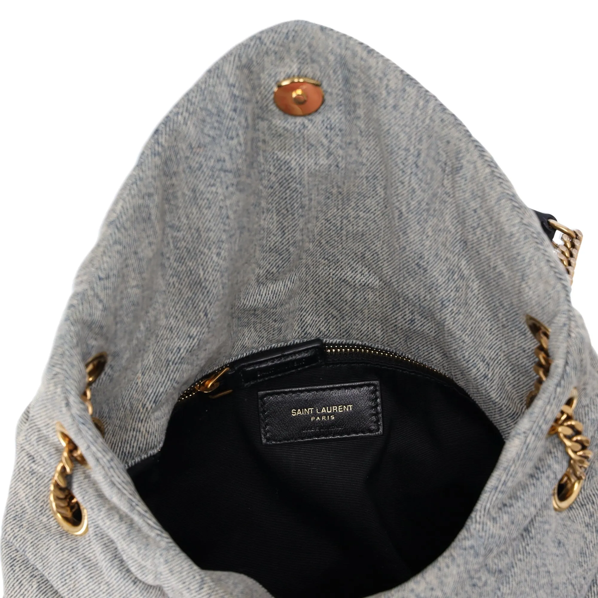 SAINT LAURENT PARIS Lulu Puffer Small Shoulder Bag 577476 Denim sold by Gaby's Bags product image thumbnail 2