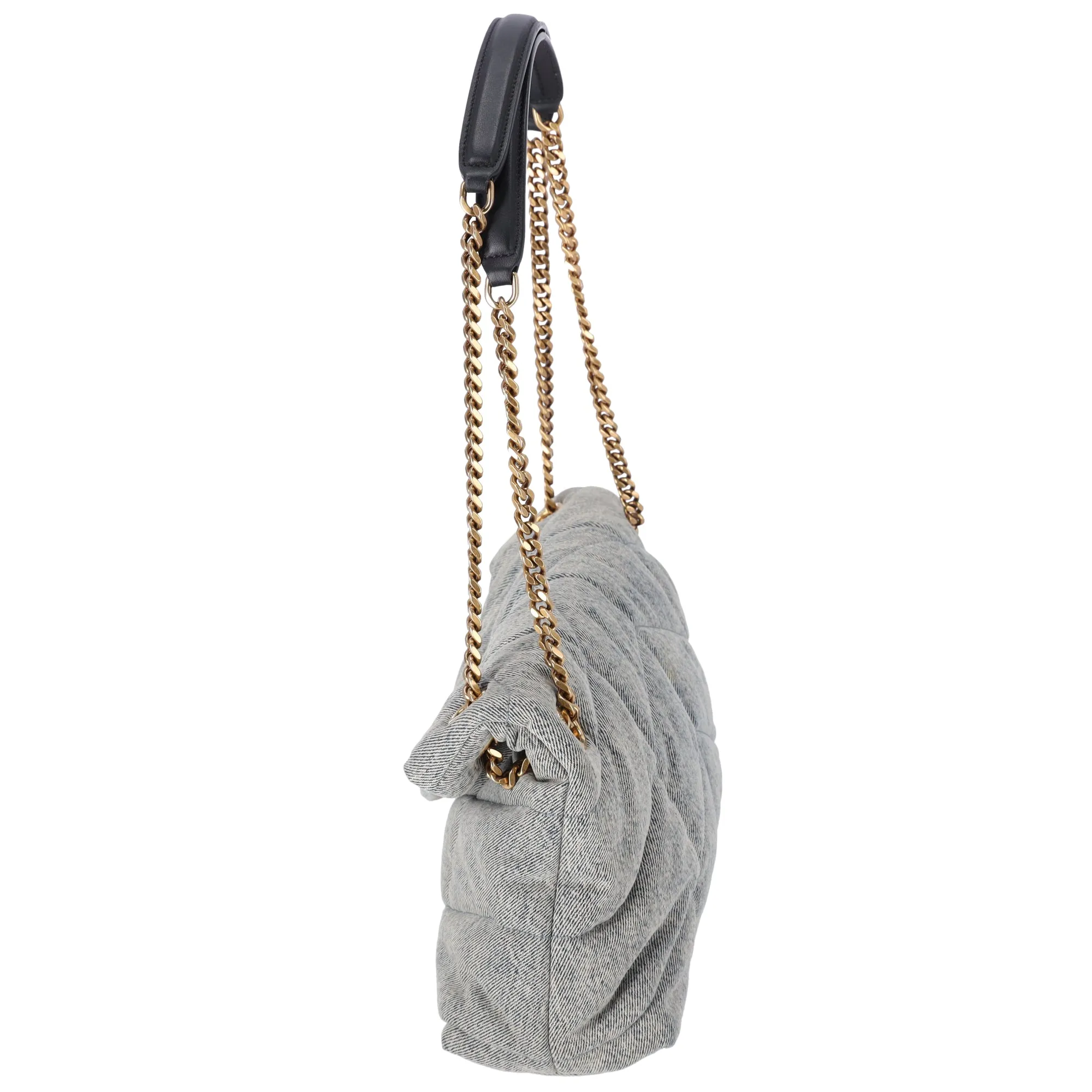 SAINT LAURENT PARIS Lulu Puffer Small Shoulder Bag 577476 Denim sold by Gaby's Bags product image thumbnail 3