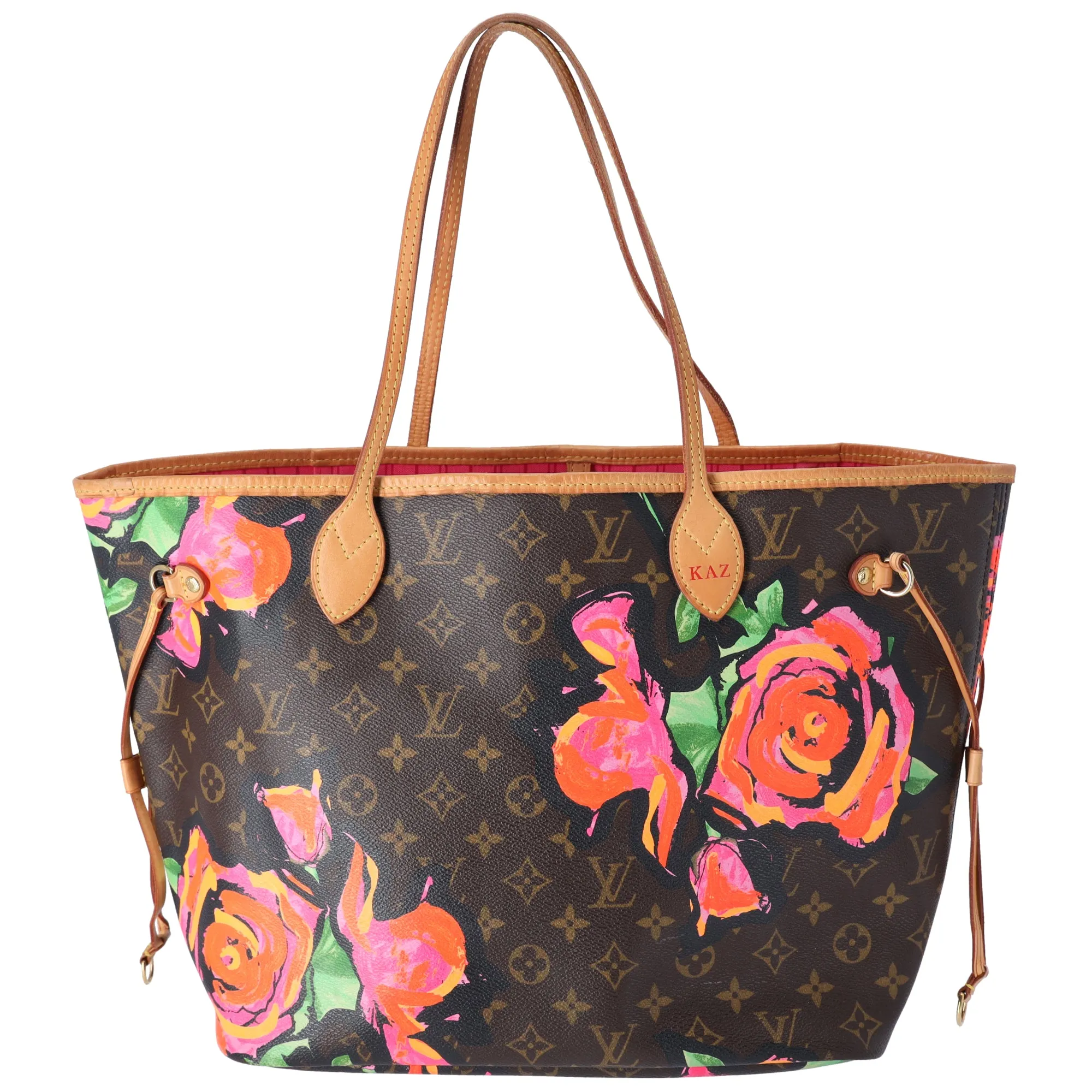 Louis Vuitton Neverfull MM Monogram Rose Tote Bag M48613 Brown Pink sold by Gaby's Bags