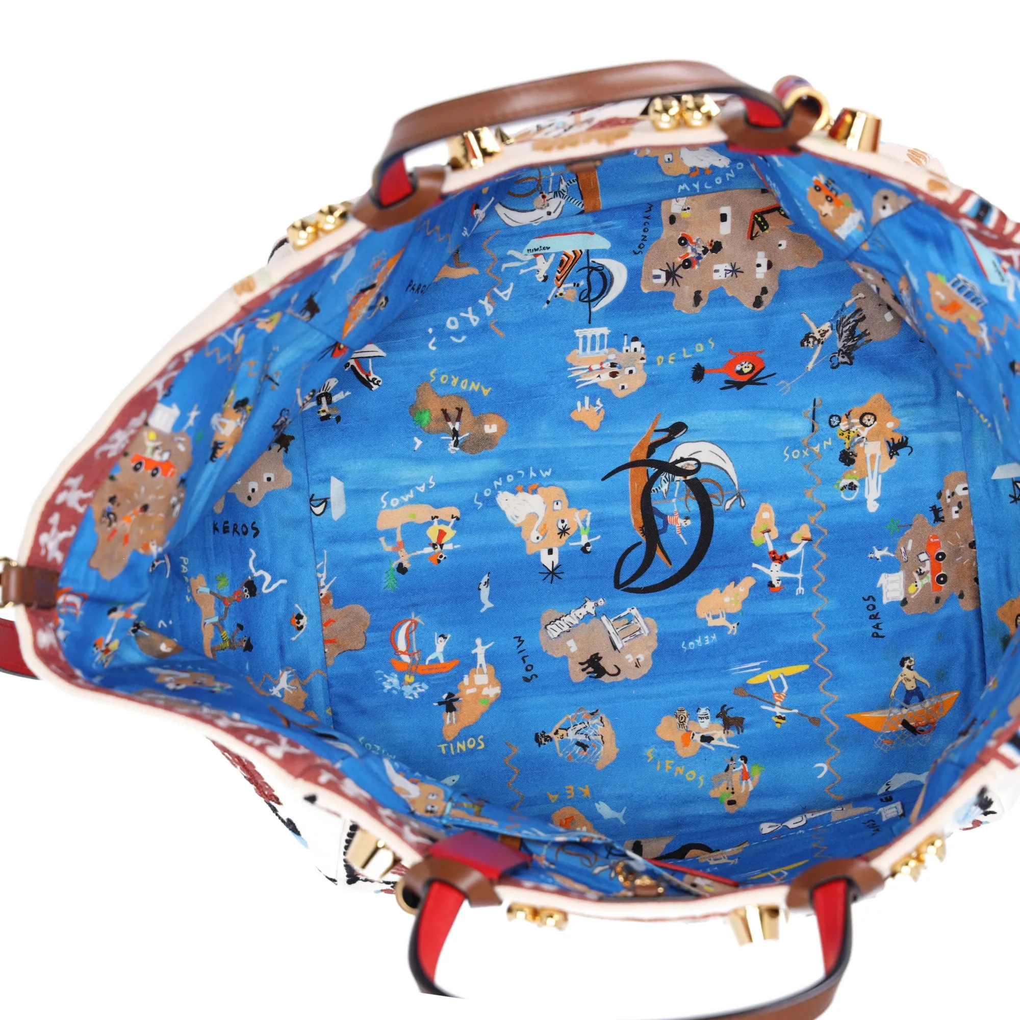 Christian Louboutin Greekaba Small Canvas Tote Bag Shoulder Bag sold by Gaby's Bags product image thumbnail 3