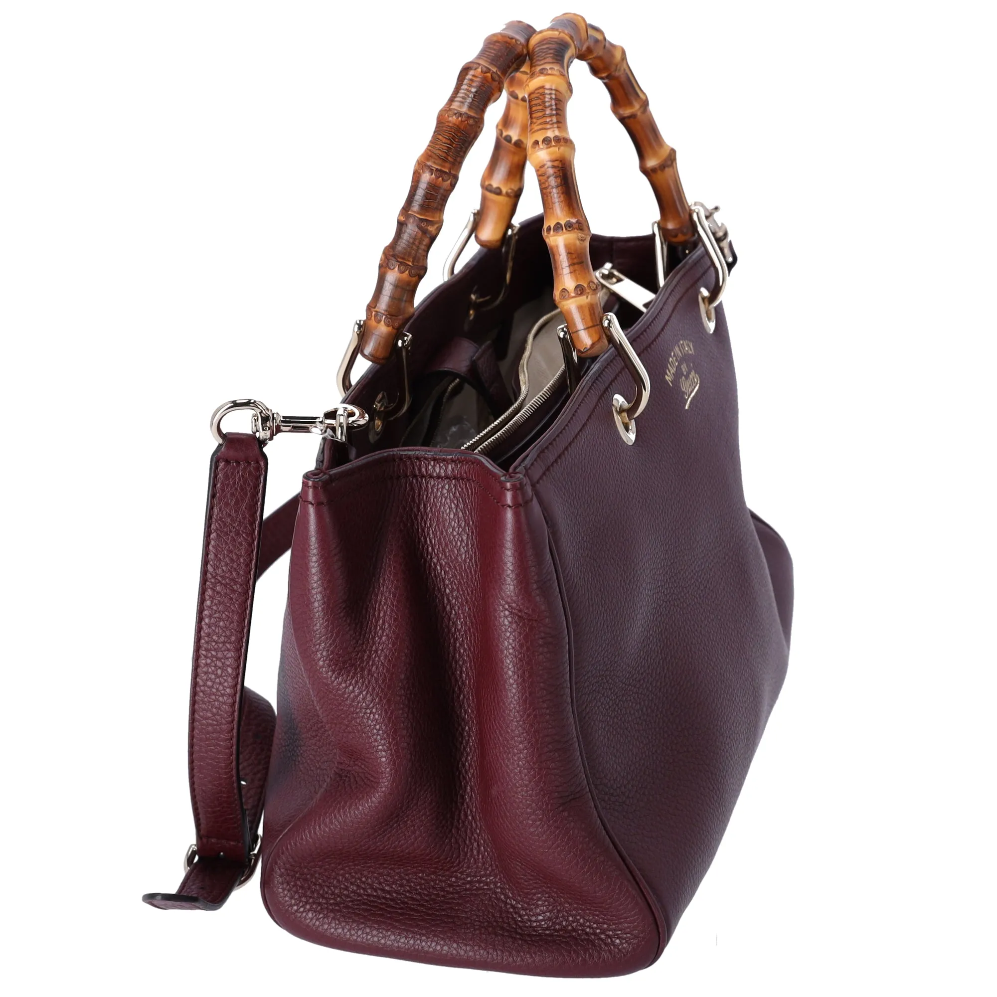 GUCCI Bamboo Shopper Tote Bag 323660 Bordeaux Leather sold by Gaby's Bags product image thumbnail 4